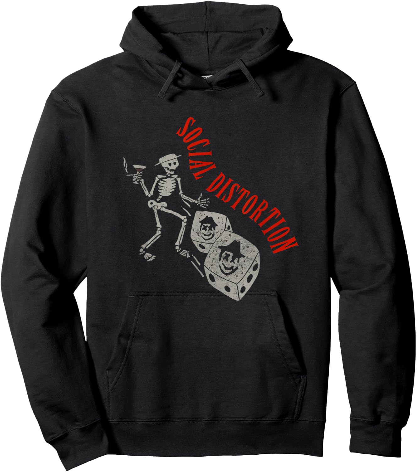 Official Social Distortion Skelly Dice Hoodie - Hoodie | Black
