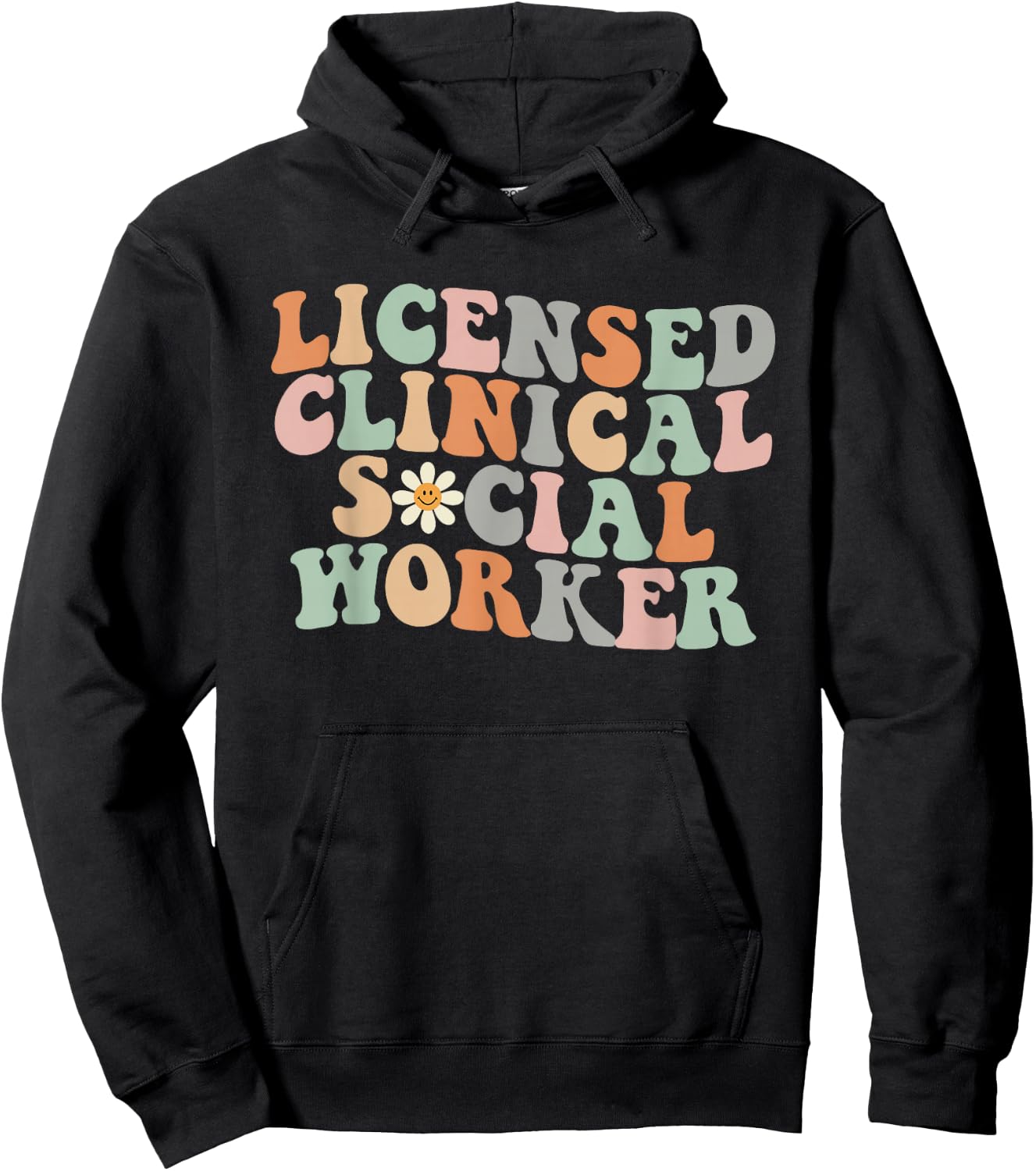 Licensed Clinical Social Worker Groovy LCSW Graduation 2024 Hoodie - Hoodie | Black