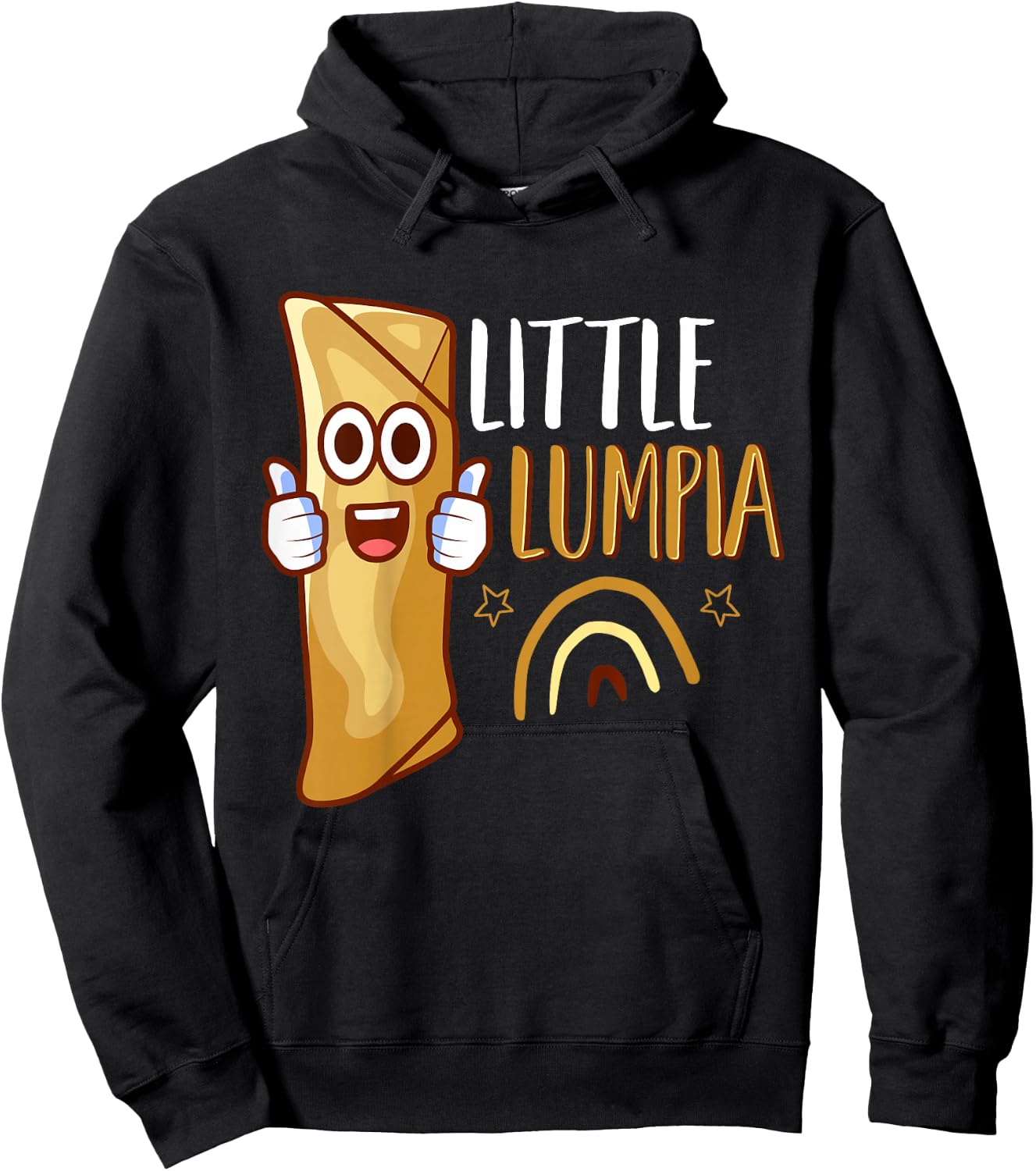 Little Lumpia Baby Shower Funny Filipino Food Lover Hoodie - Hoodie | Black