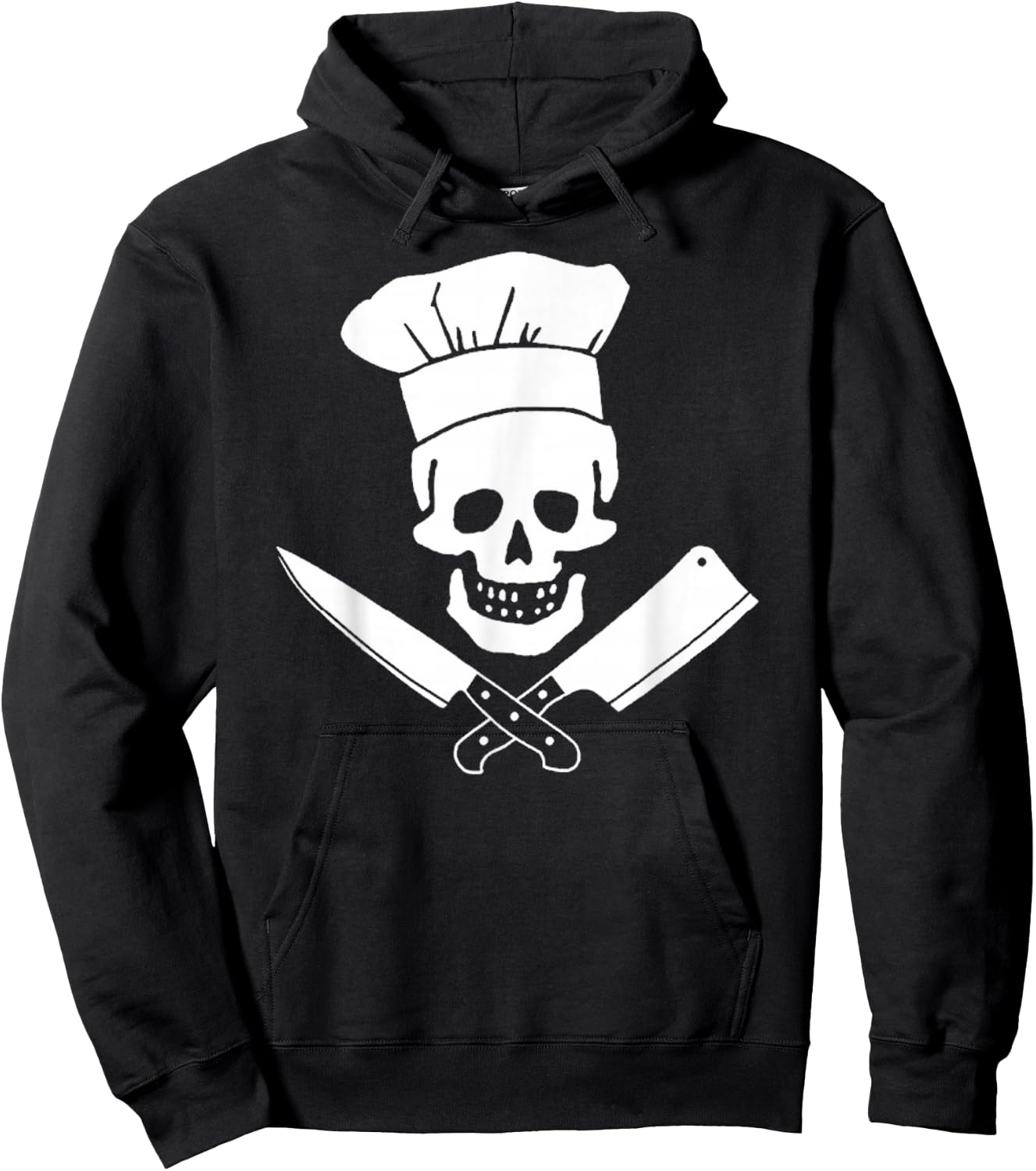 Chef Skull Funny Kitchen Pirate Culinary Cook Hoodie - Hoodie | Black