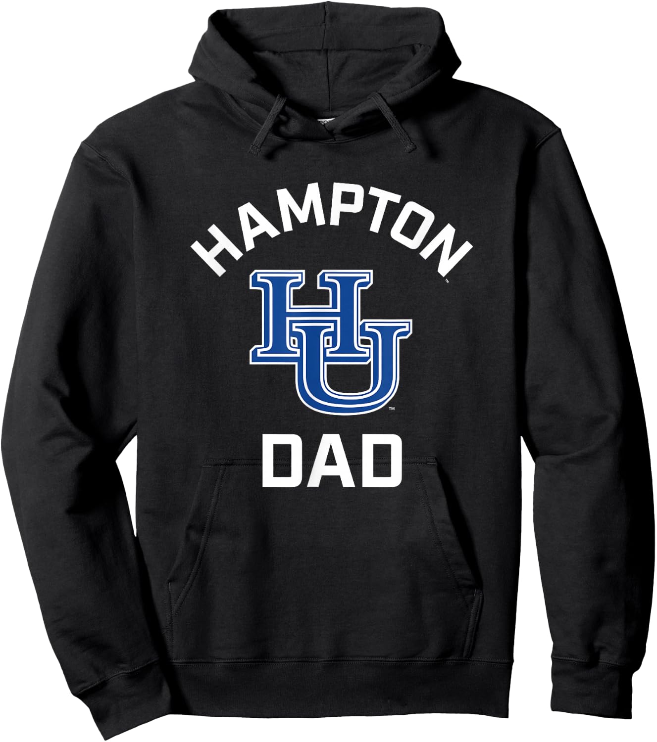 Hampton University Pirates Arched Dad Hoodie - Hoodie | Black