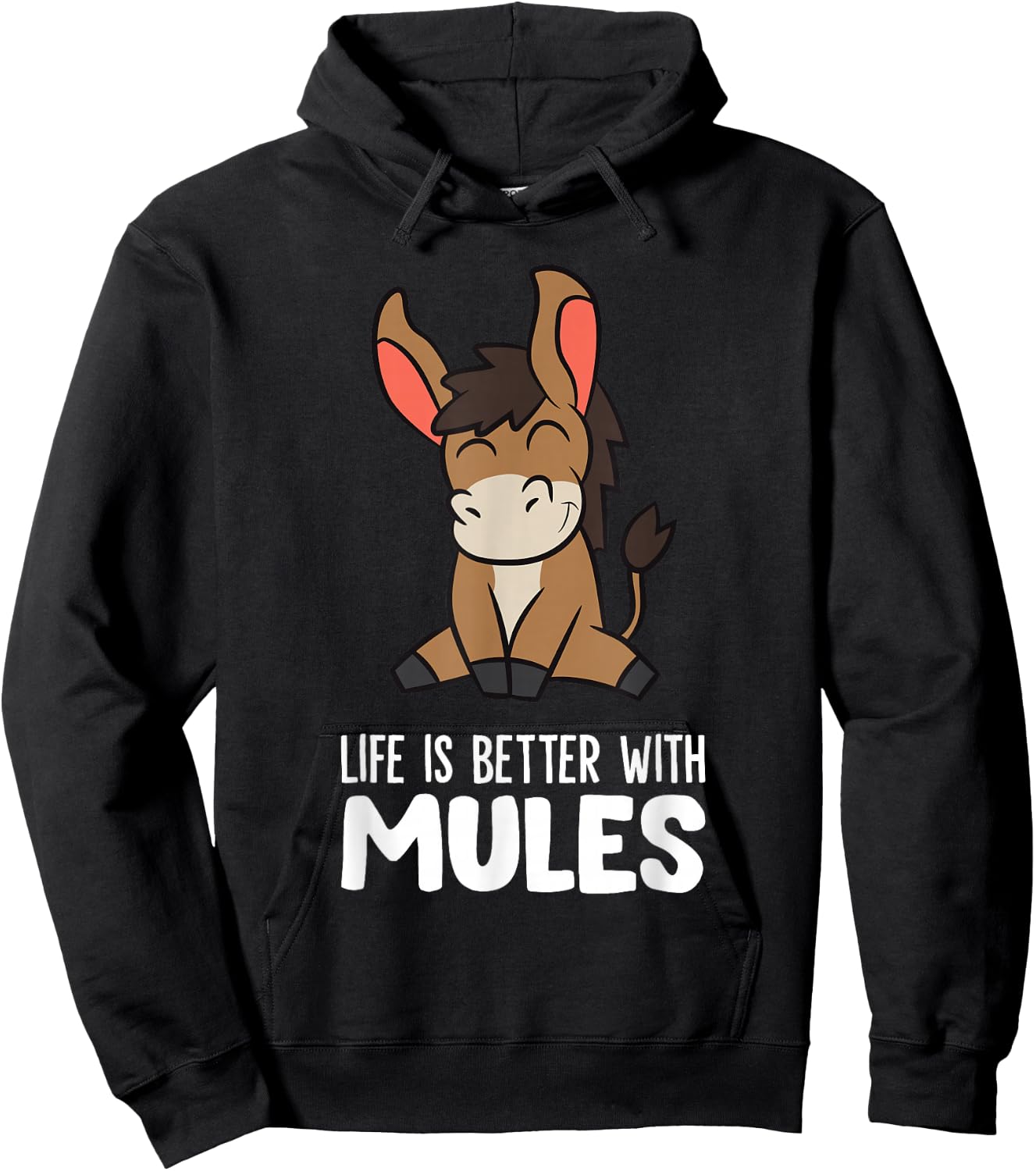 Life Is Better With Mules Hoodie - Hoodie | Black