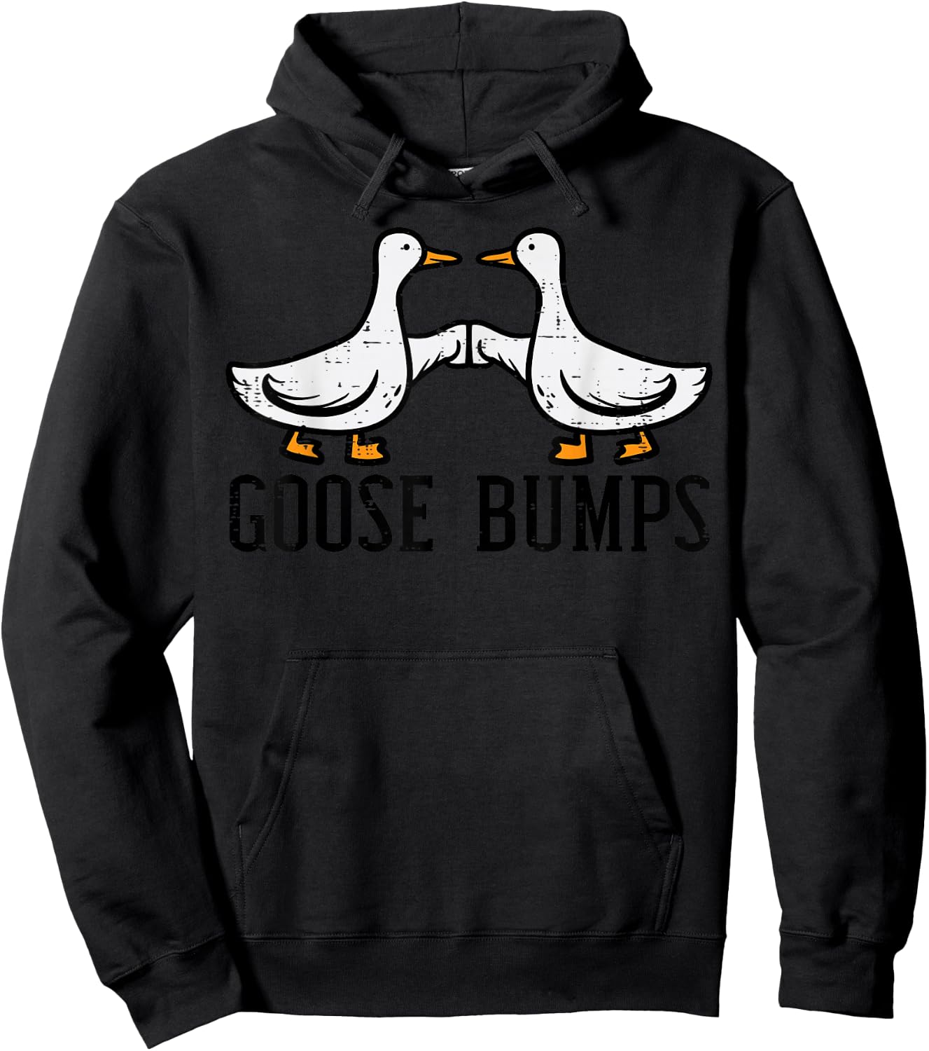 Goose Bumps Funny Geese Duck Joke Pun Humor Men Women Kids Hoodie - Hoodie | Black