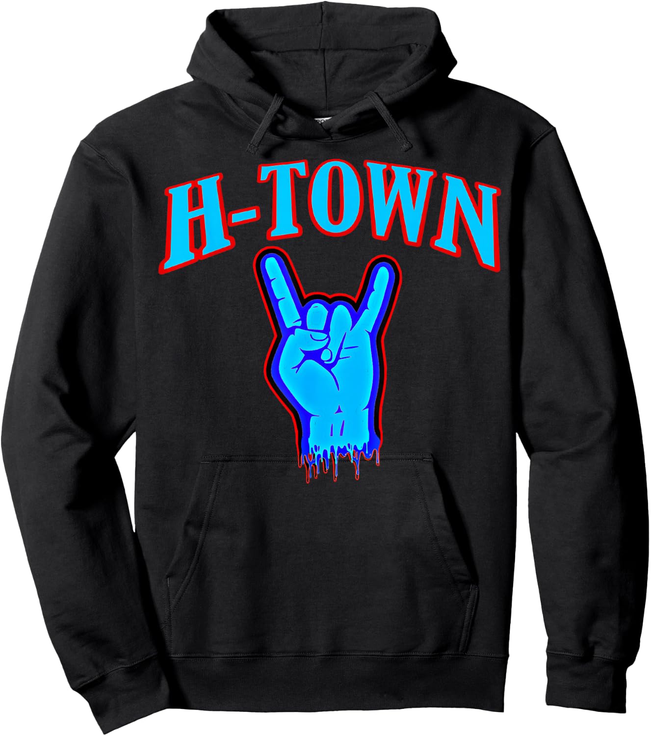 Classic Houston H-Town Hand Sign for Sport Fans of Houston Hoodie - Hoodie | Black
