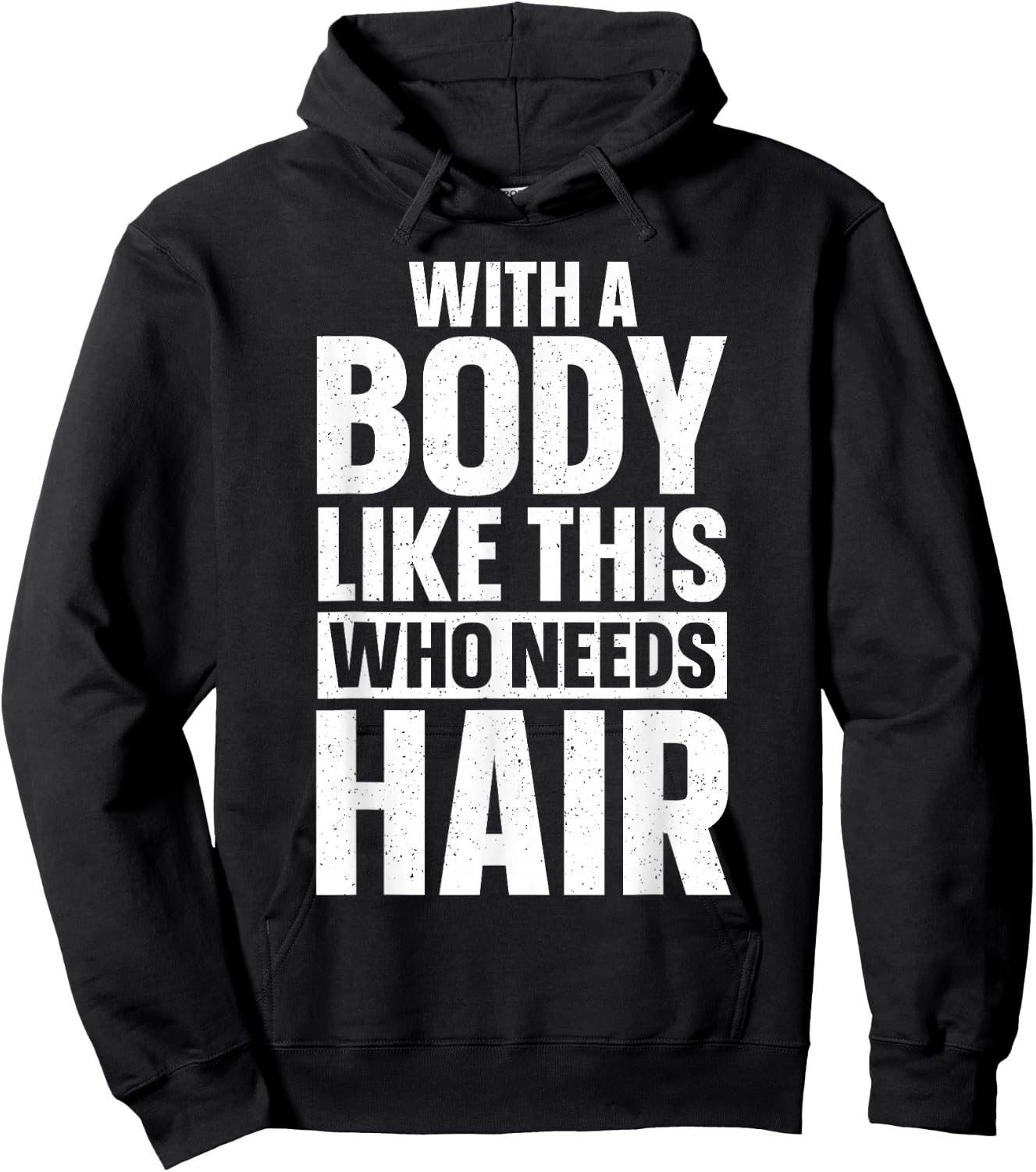 Cool Bald Guy Design Dad Husband Bald Head Bald Man Hoodie - Hoodie | Black