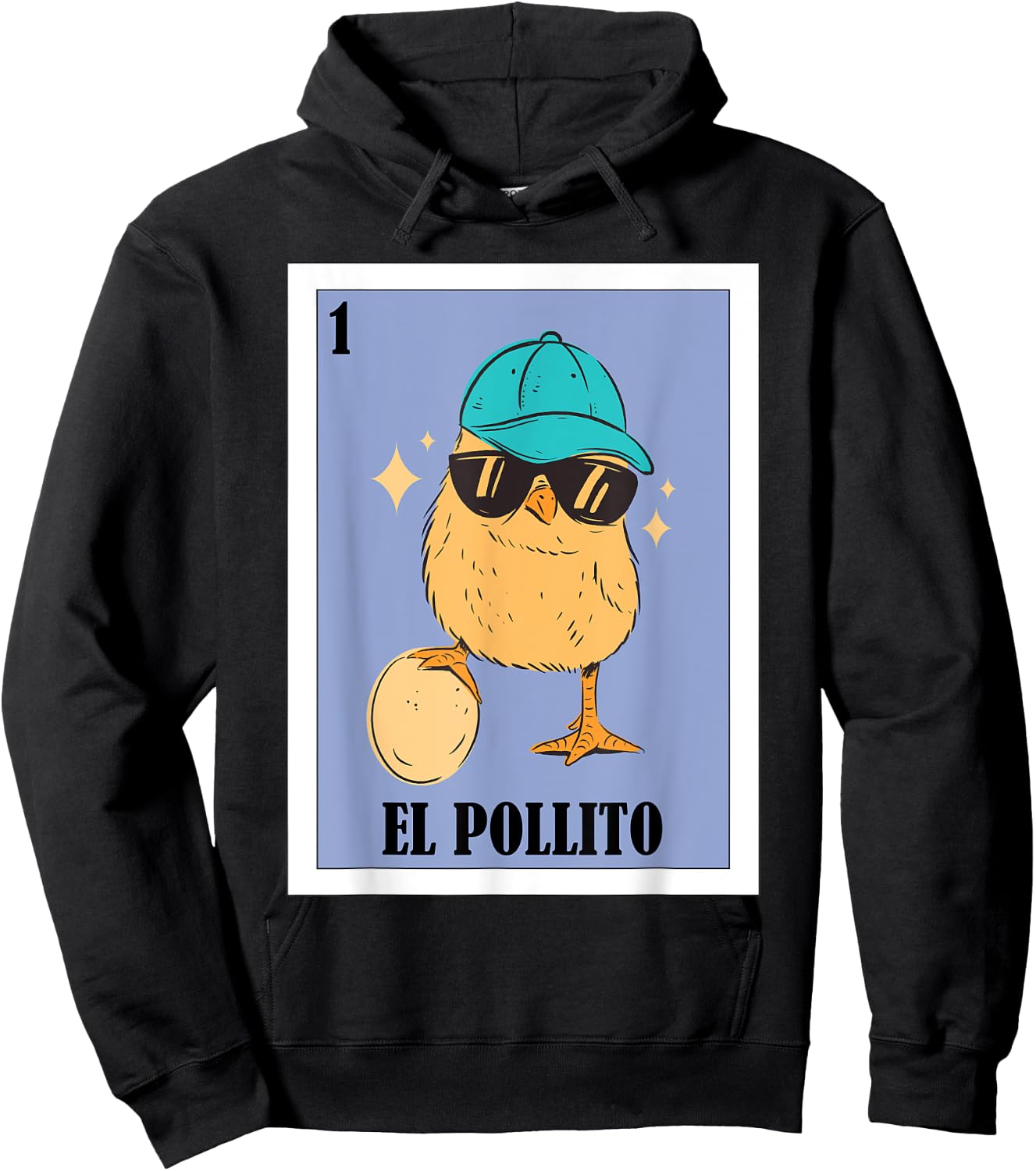 Funny Mexican Chick Design - El Pollito Hoodie - Hoodie | Black