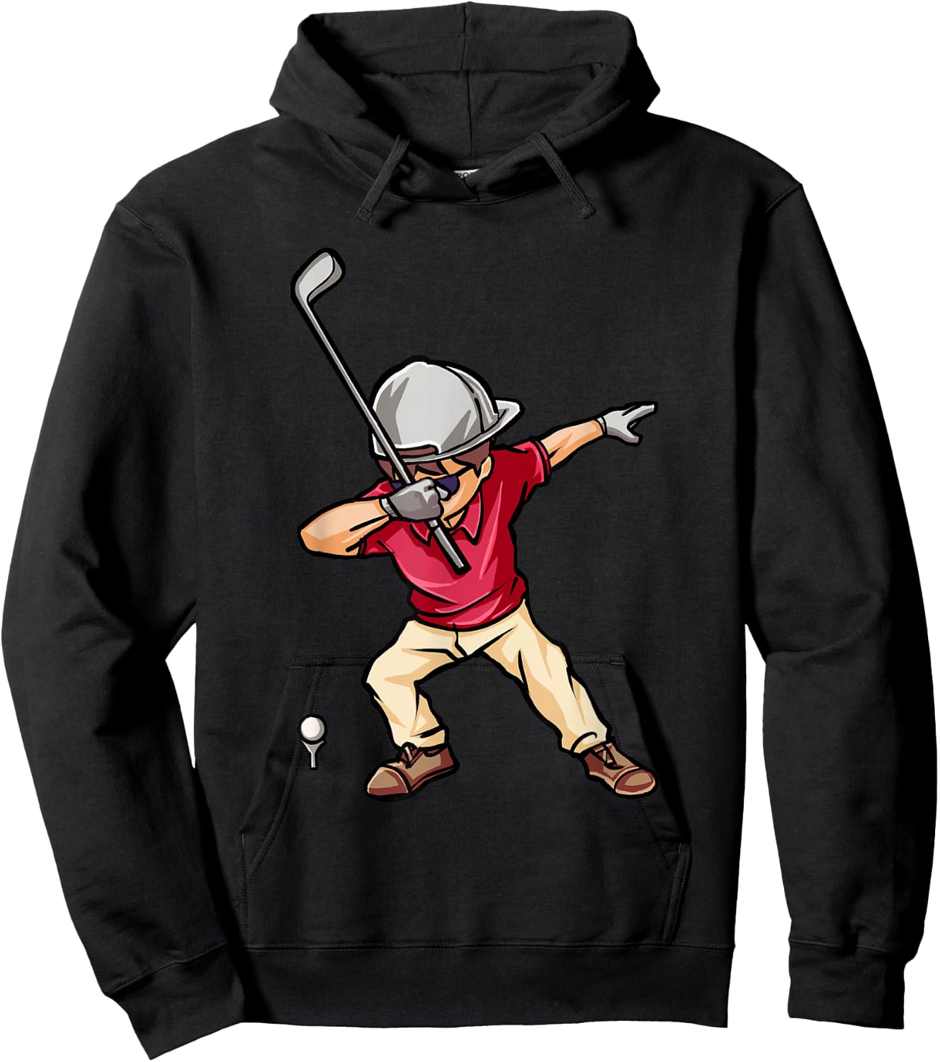 Dabbing Golf Player Golfer Golfing Funny Kids Boys Dab Dance Hoodie - Hoodie | Black