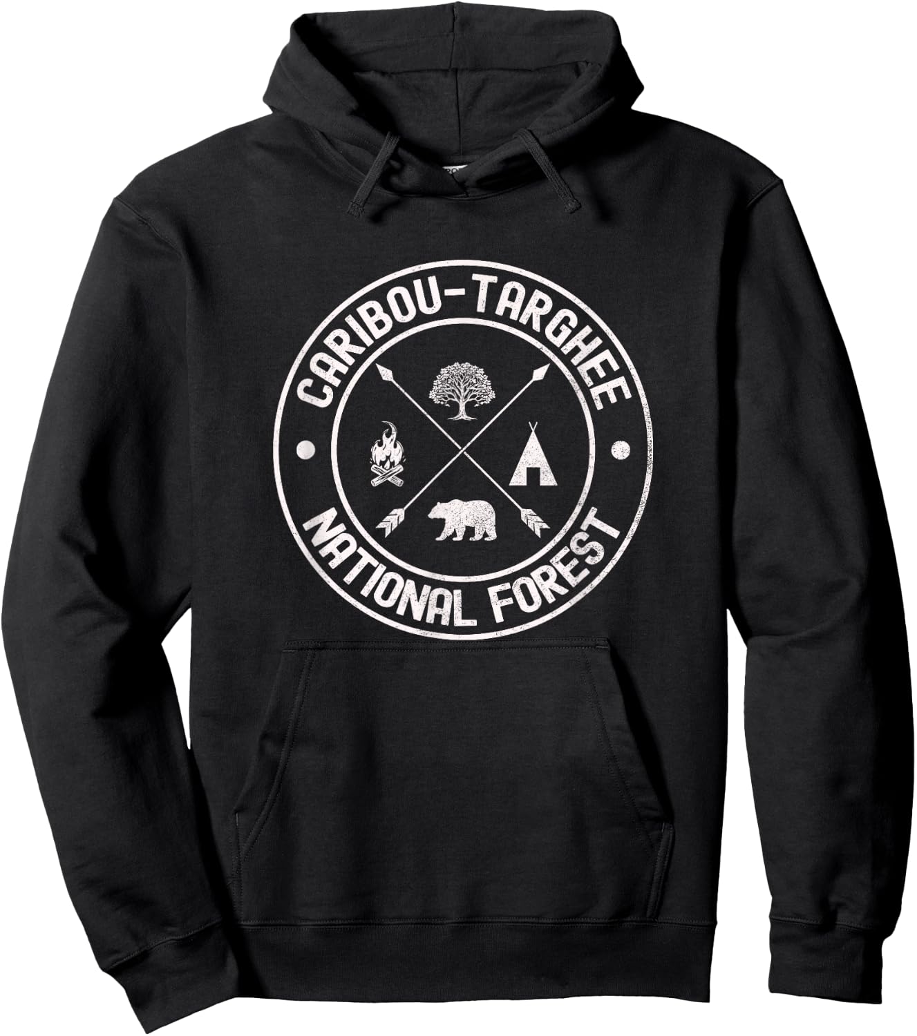 Caribou-Targhee National Forest Adventure Explorer Design Hoodie - Hoodie | Black