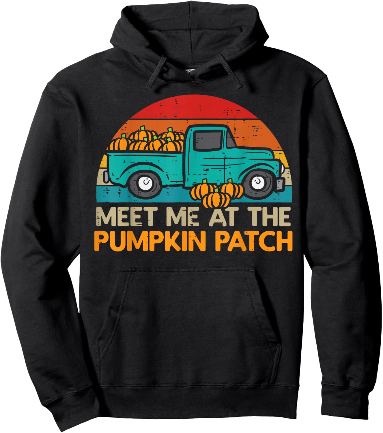 Meet Me in the Pumpkin Patch Truck Autumn Autumn Hoodie - Hoodie | Black