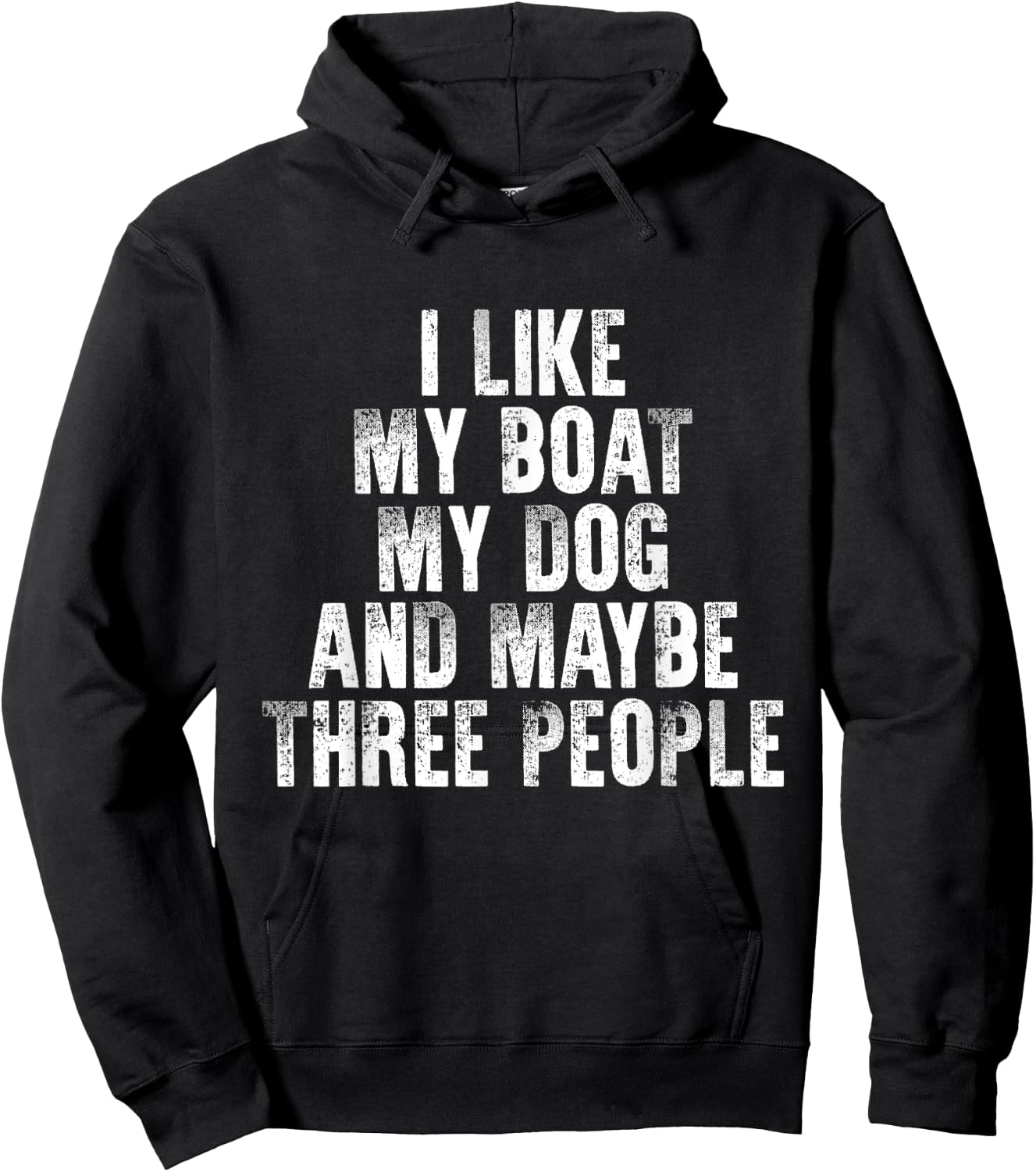 Boating I Like My Boat My Dog And Maybe Three People Women Hoodie - Hoodie | Black