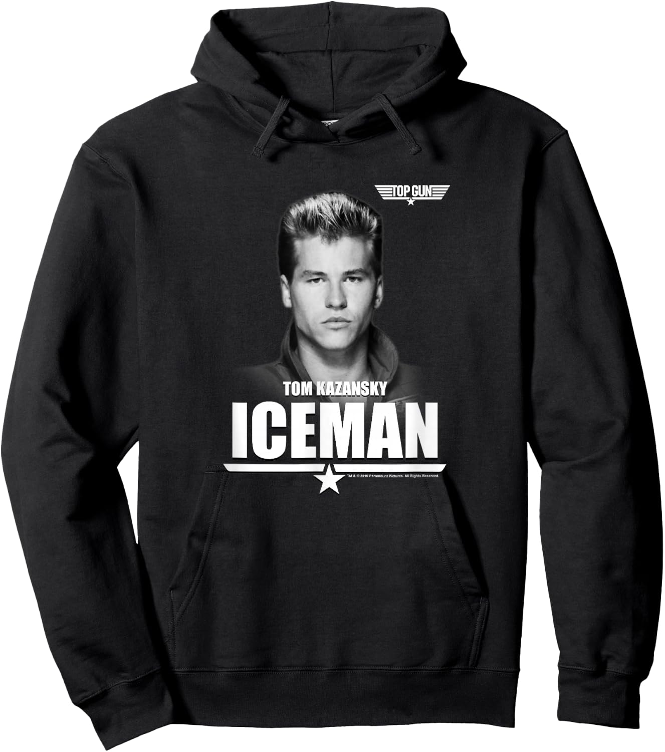 Top Gun Tom Kazansky The Iceman Portrait Hoodie - Hoodie | Black