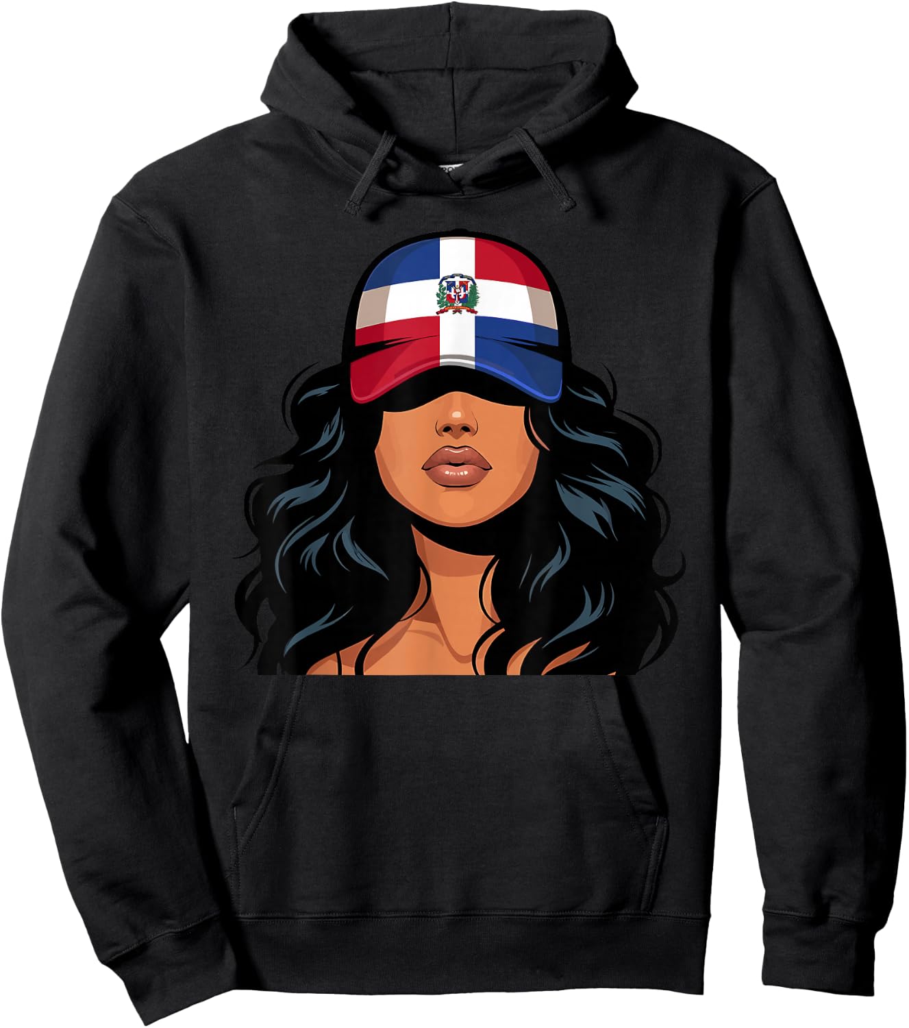 Dominican Girl Dominican Republic Flag Proud Dominicana Hoodie - Hoodie | Black
