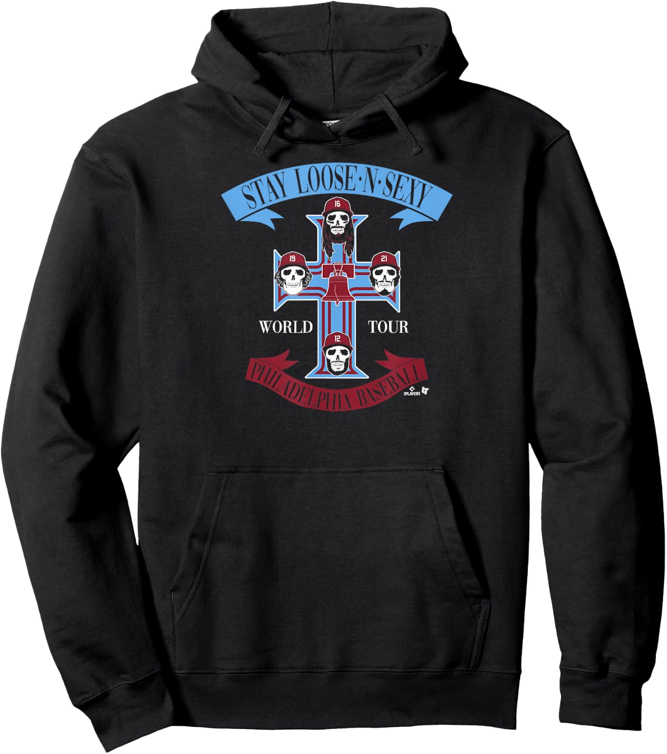 Stay Loose 'N' Sexy (Rock Band Edition) - Philly Baseball Hoodie - Hoodie | Black