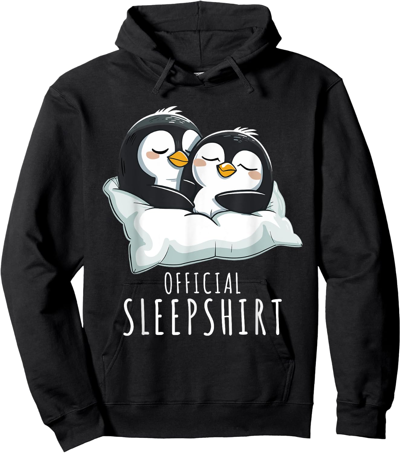 Official Sleepshirt Apparel Penguin-Themed Pajama Black Small Hoodie - Hoodie | Black