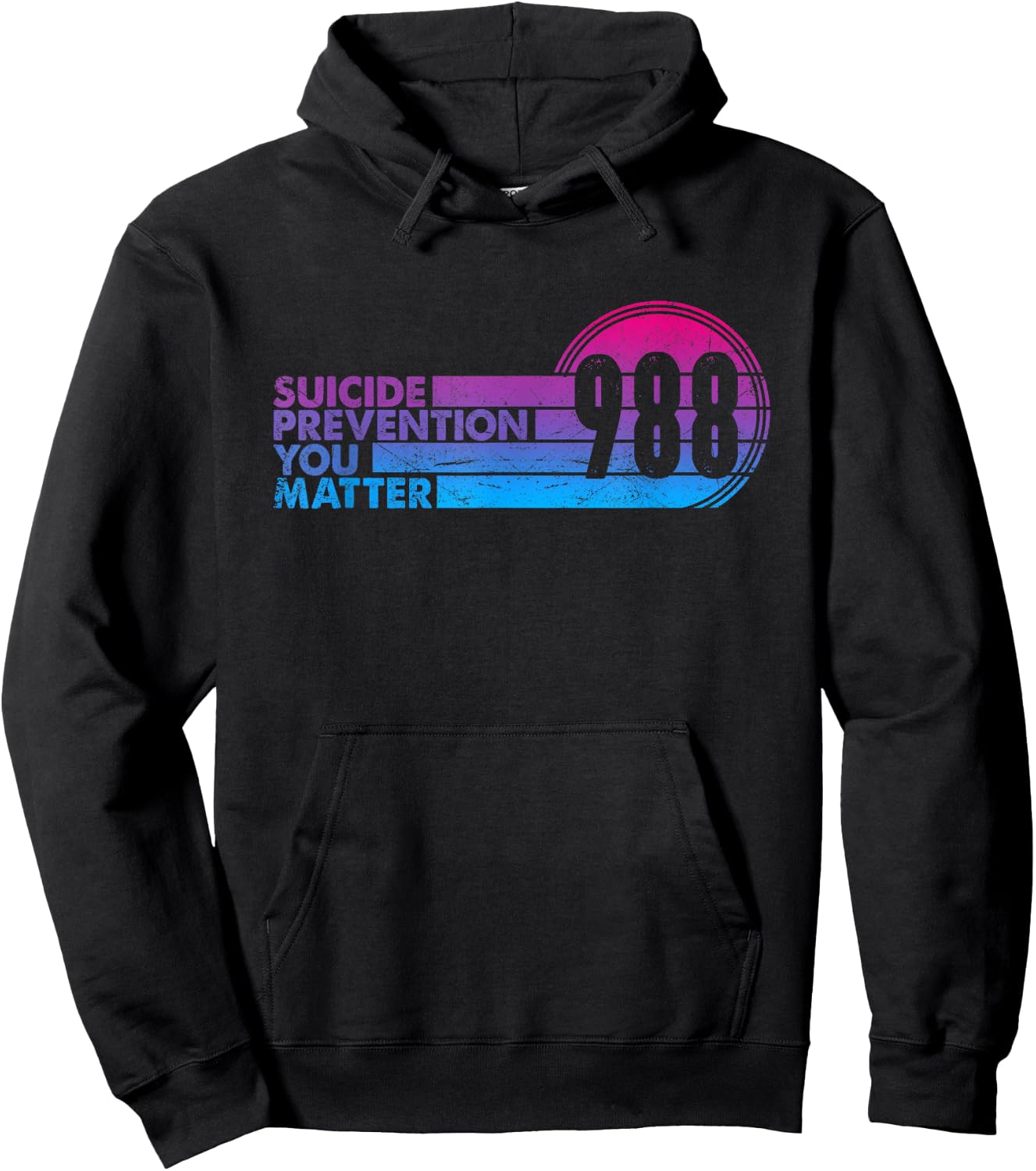 988 Shirt Suicide Prevention Lifeline 988 Awareness 988 Hoodie - Hoodie | Black