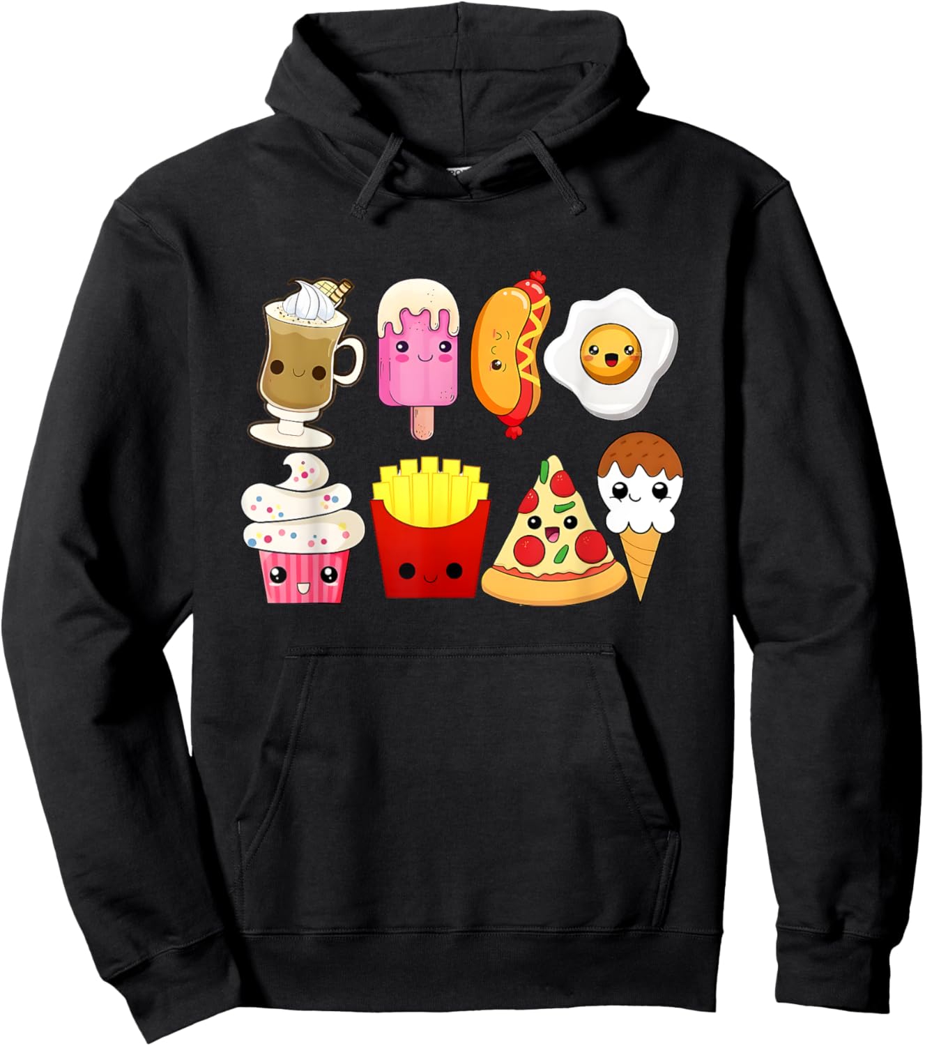 Cute Fast Food Lover Food Lover Gift Men Women Boy Girl Hoodie - Hoodie | Black