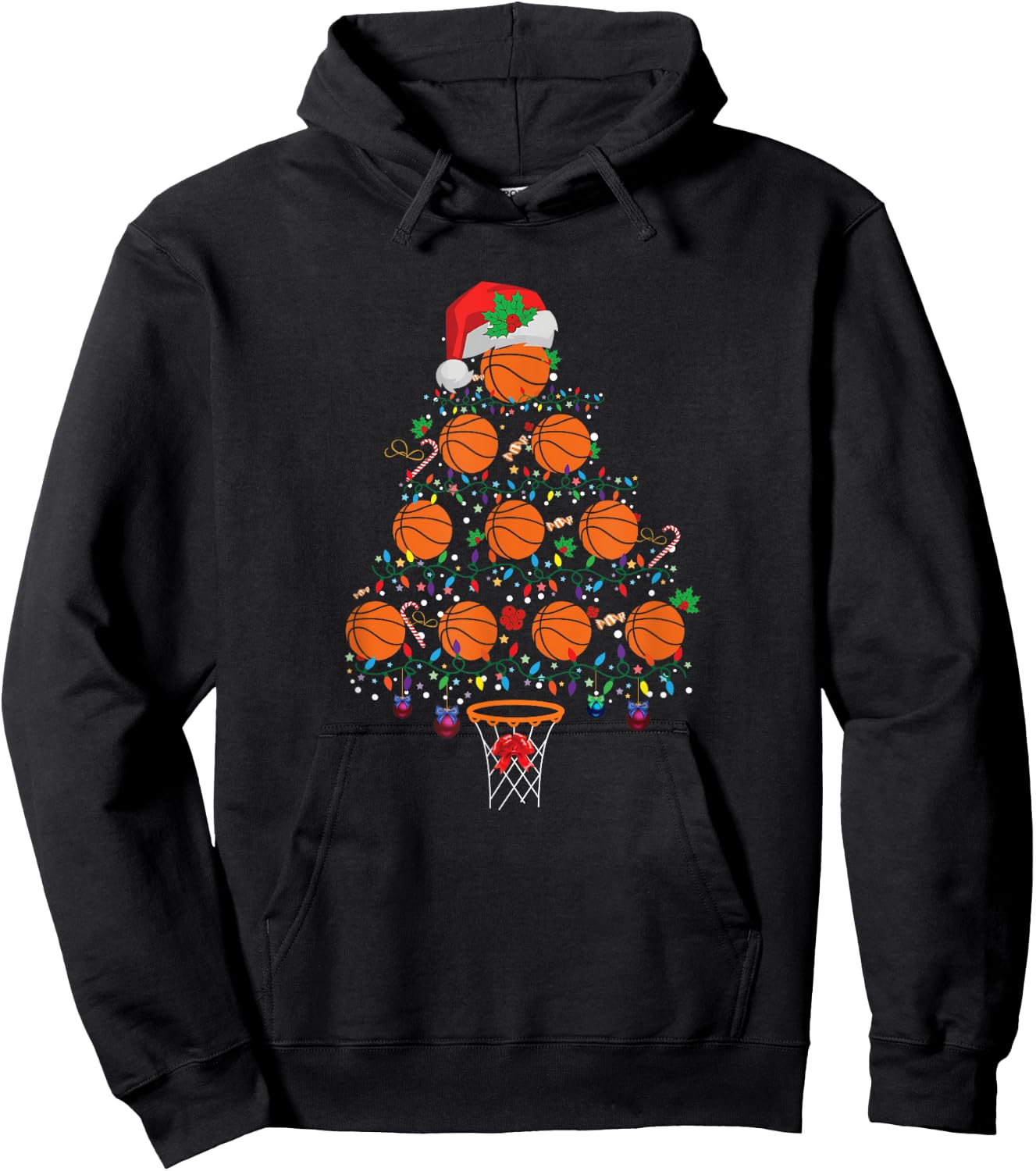 Christmas Basketball Hoodie - Hoodie | Black