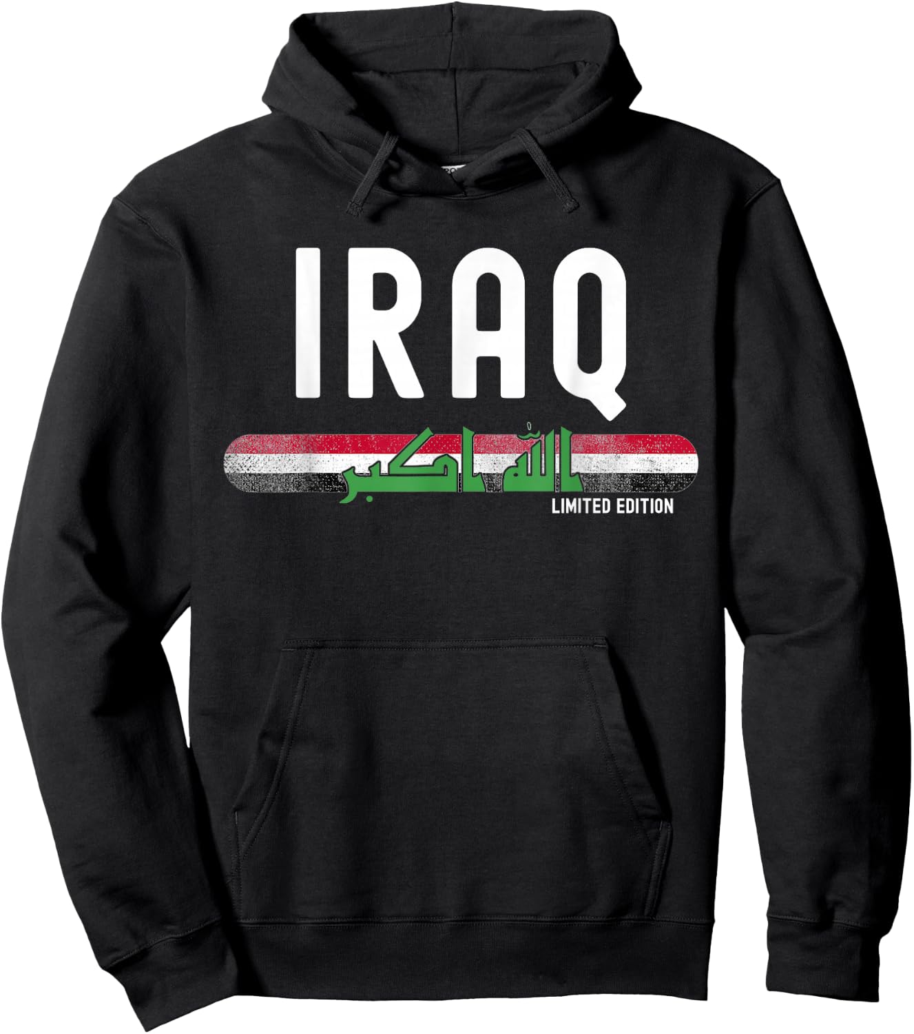 Iraq Flag | Men Women Kids | Patriotic Iraqi Hoodie - Hoodie | Black