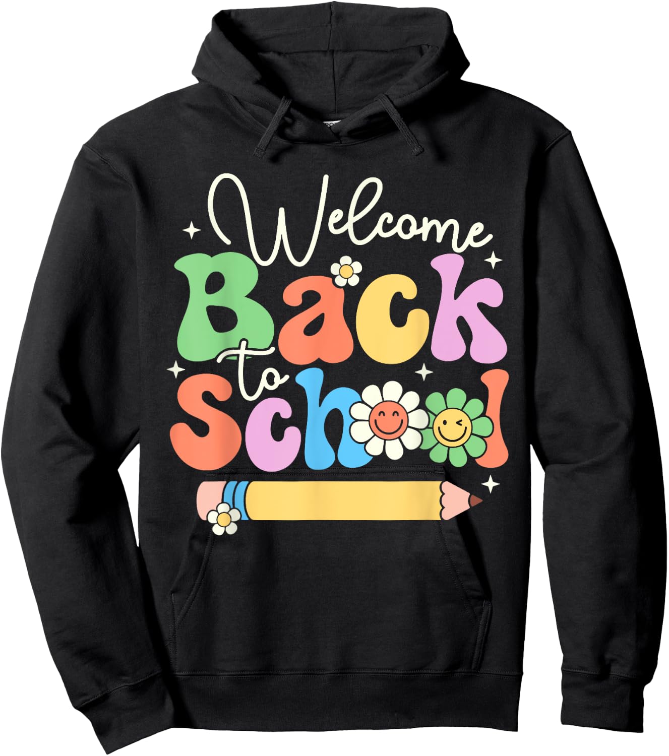 Welcome Back To School First Day of School Teachers Gifts Men Women Girls Kids Hoodie - Hoodie | Black