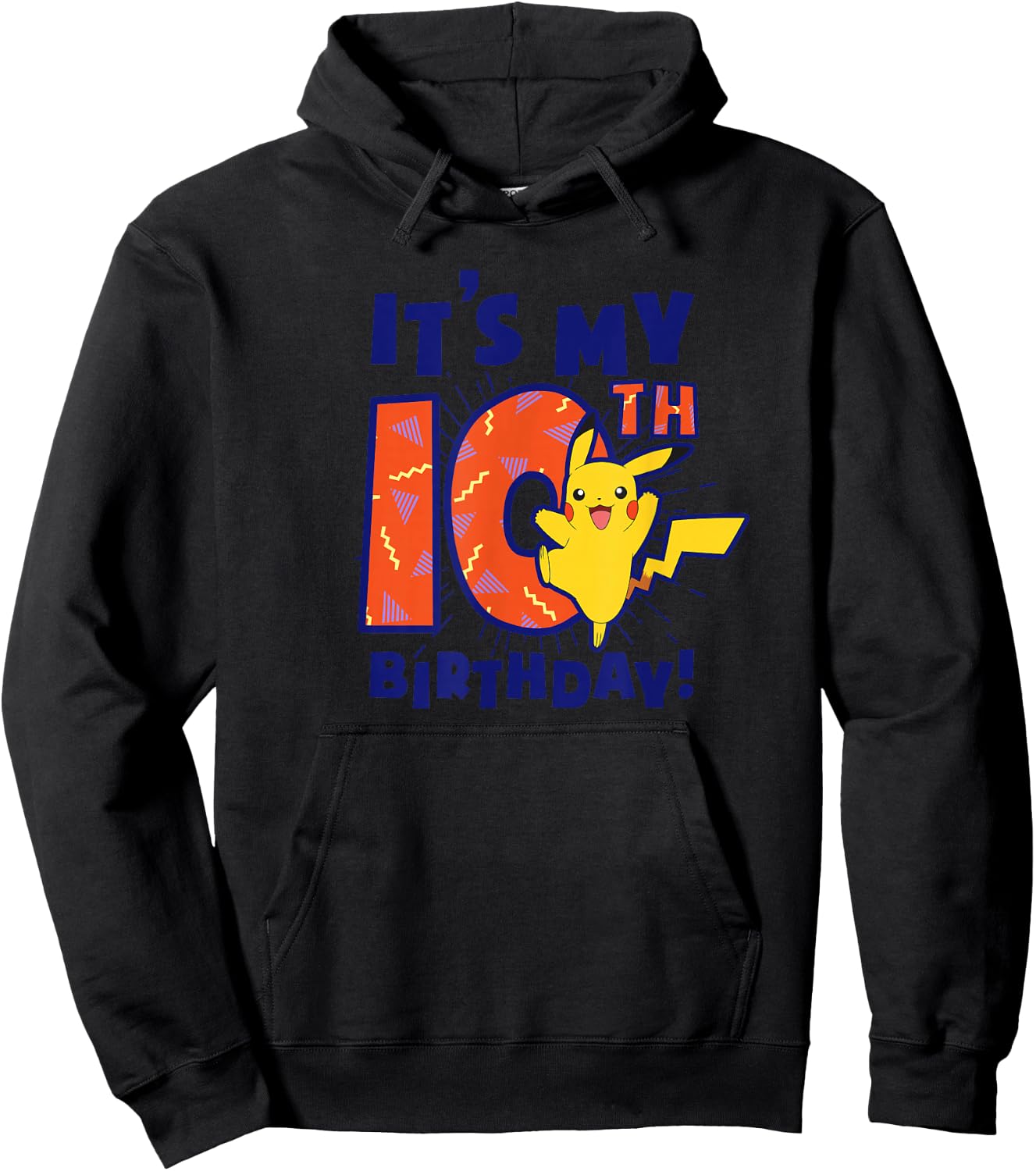 Pokémon Pikachu It's My 10th Birthday Awesome Celebration Hoodie - Hoodie | Black