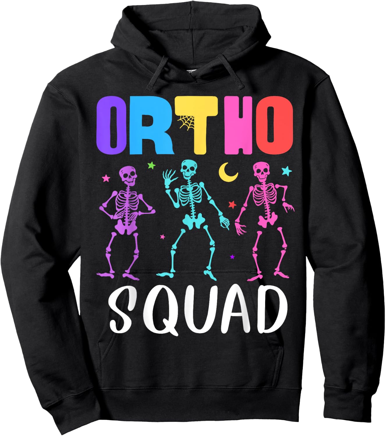 Skeleton Ortho Squad Orthopedic Nurse RN Halloween Costume Hoodie - Hoodie | Black