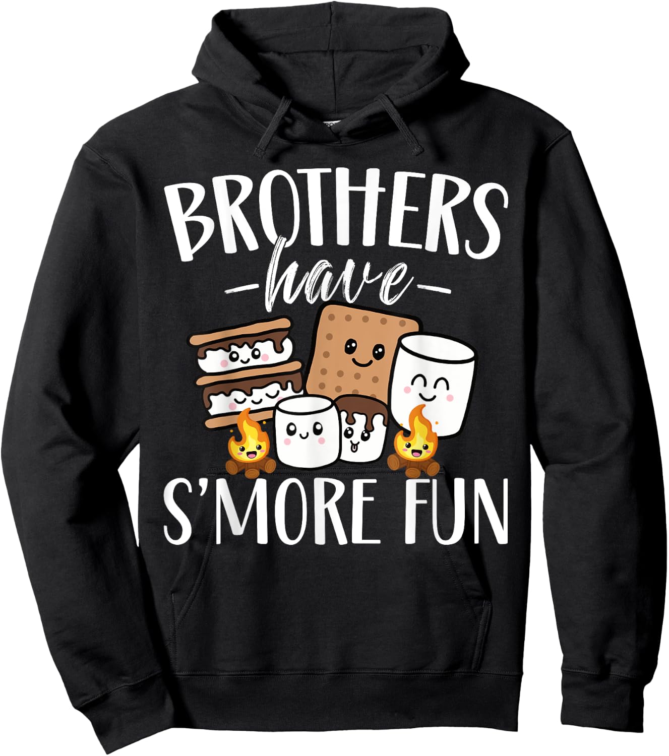 Brothers Have Smore Fun Funny Kawaii Smores Camping kids Hoodie - Hoodie | Black