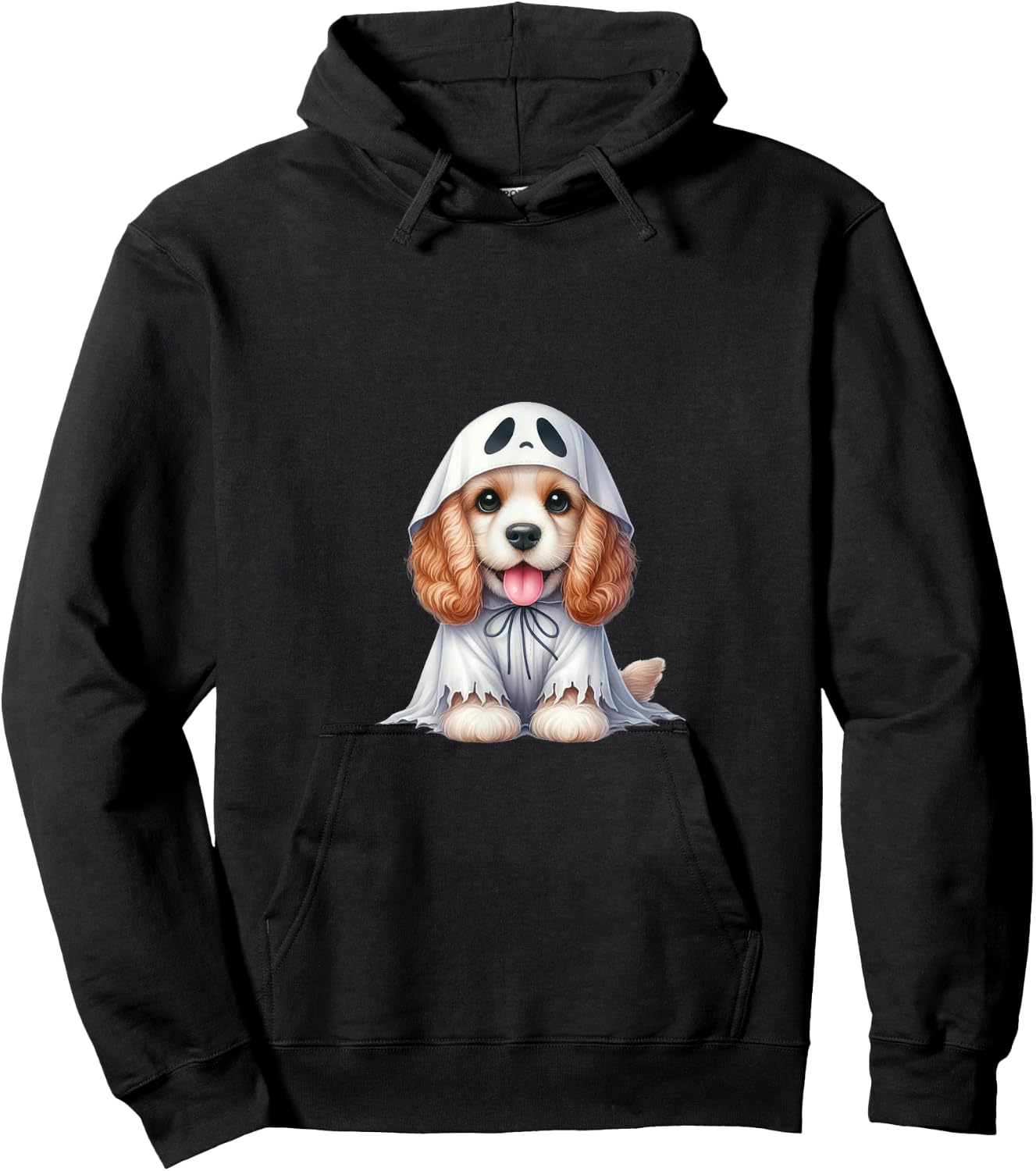 Funny Ghost American Cocker Spaniel Dog Lover Halloween Hoodie - Hoodie | Black
