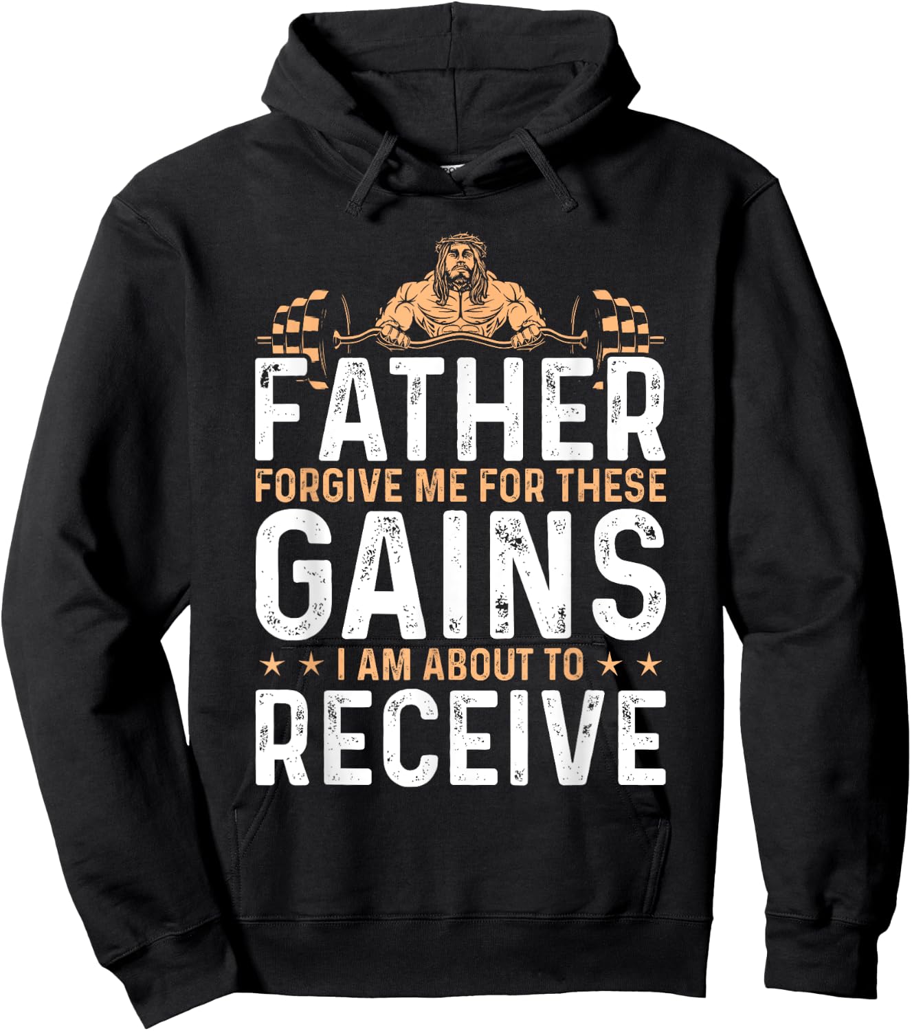 Forgive Me Father For These Gains Weight Training Hoodie - Hoodie | Black