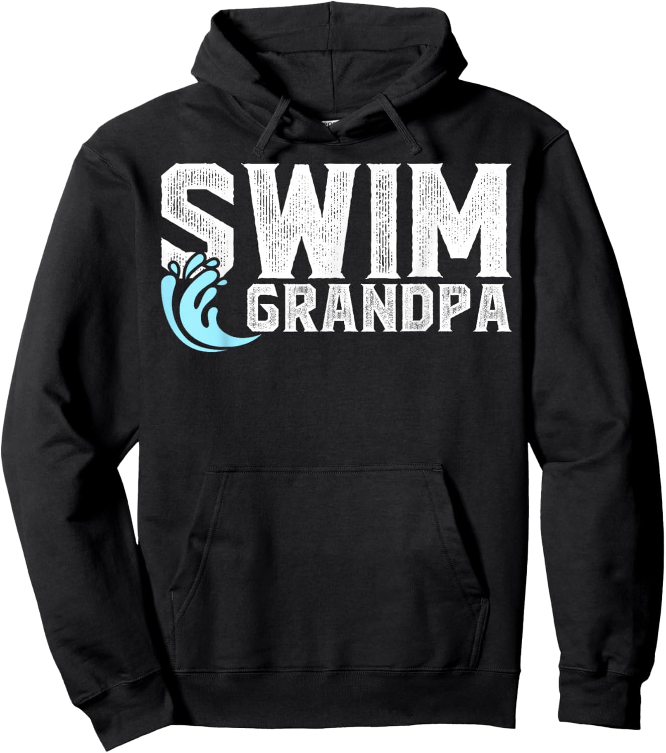 Swim Grandpa Of A Swimmer Grandfather Swimming Grandpa Hoodie - Hoodie | Black