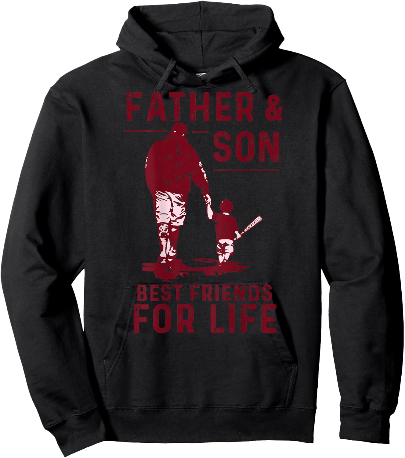 Father and Son Best Friends for life Baseball Player Dad Son Hoodie - Hoodie | Black