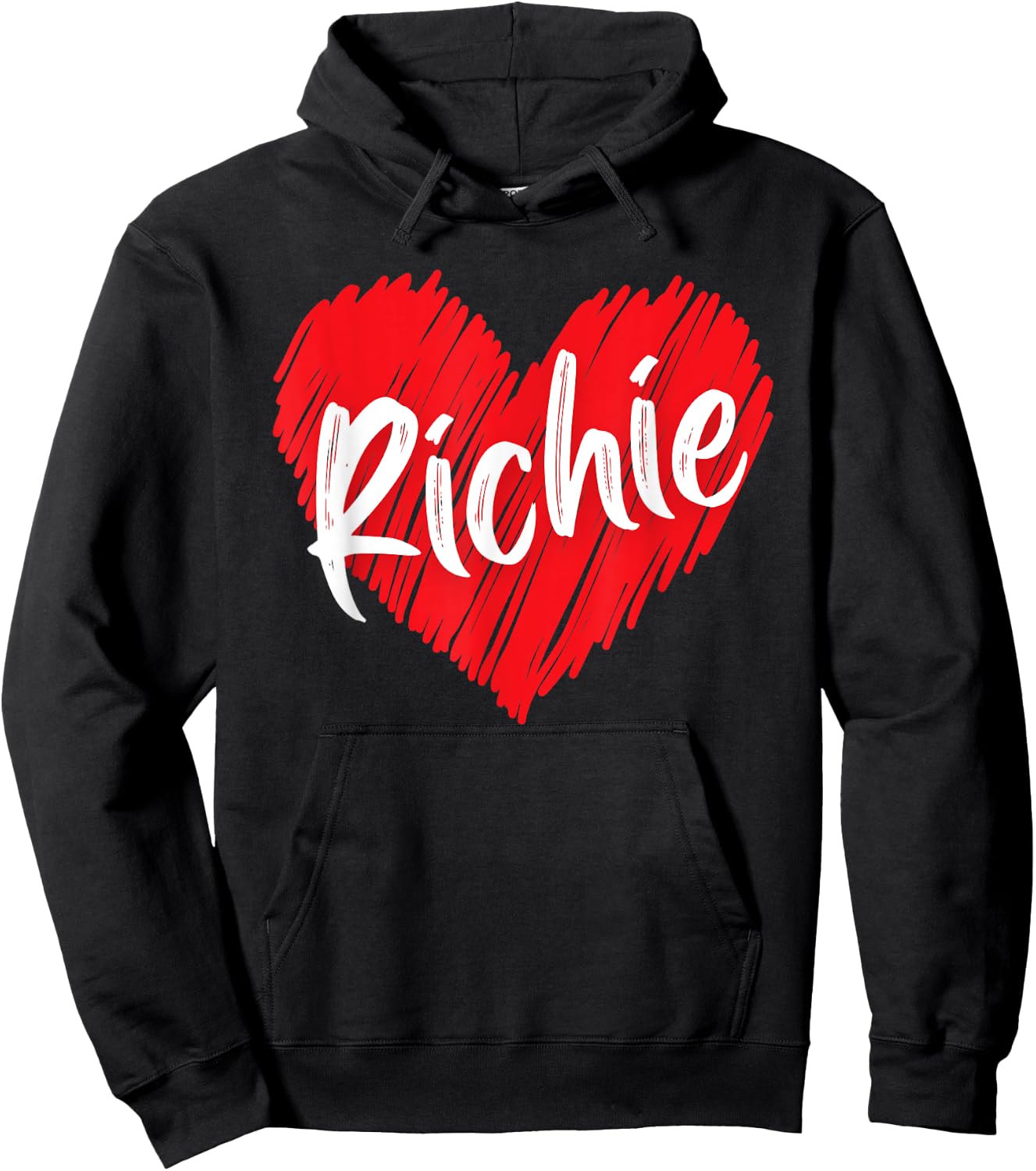 I Love Richie Heart Personalized Name Richie Hoodie - Hoodie | Black