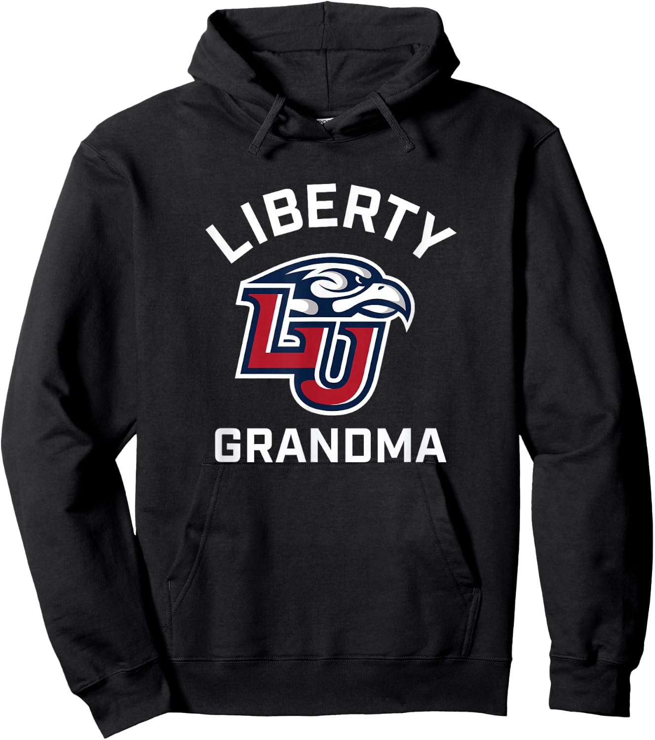 Liberty University Flames Arched Grandma Hoodie - Hoodie | Black