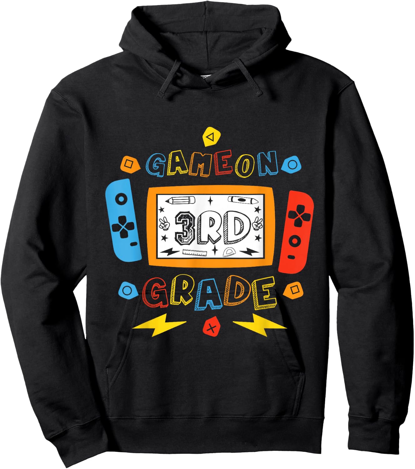 3rd Grade Level Unlocked Game On 3rd Grade Back To School Hoodie - Hoodie | Black