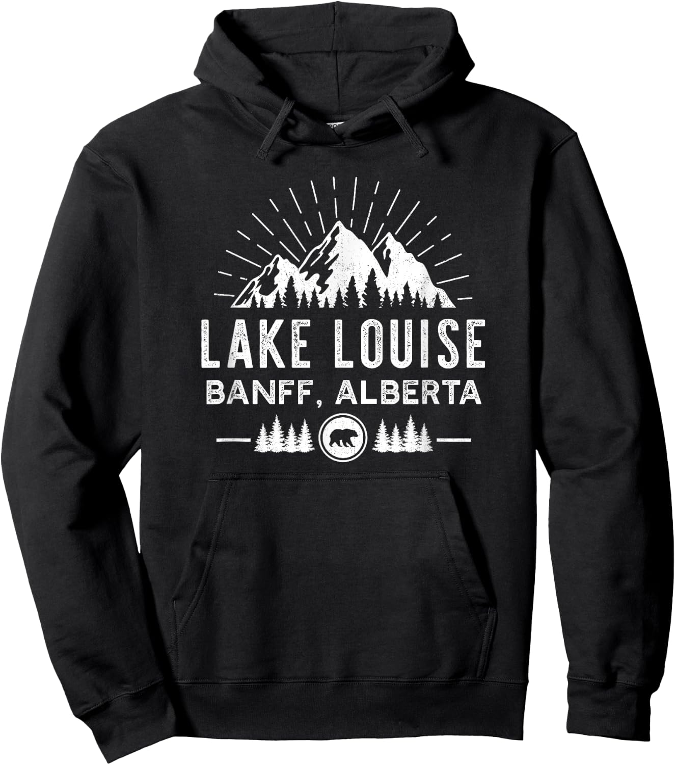 Lake Louise California - Mountain Hiking Canoeing Hoodie - Hoodie | Black