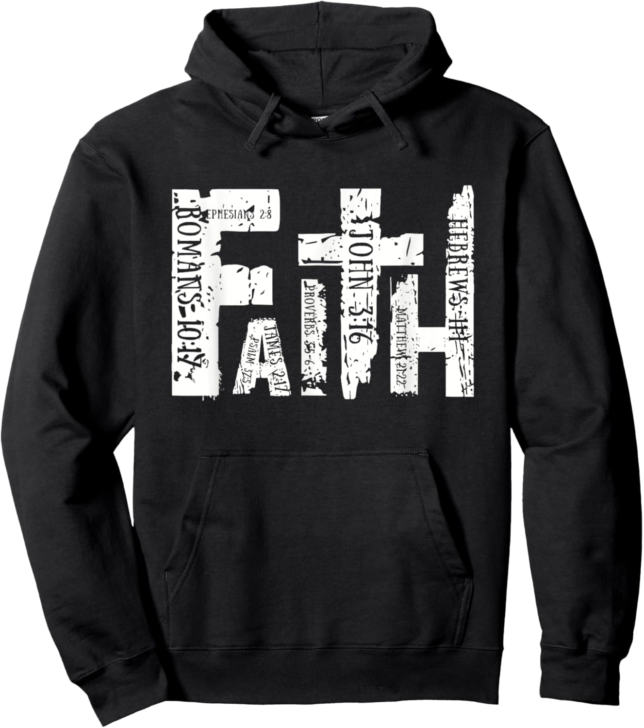 Retro Faith Religious Christian Cross Graphic Women Hoodie - Hoodie | Black