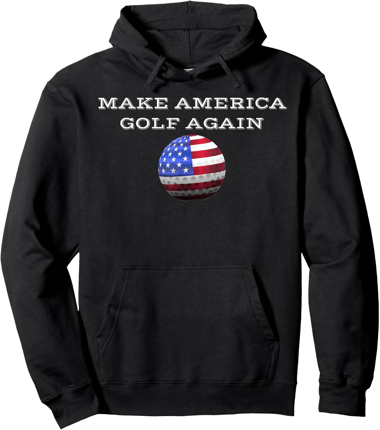 Make America Golf Again Patriotic Sports Lover Women Men Hoodie - Hoodie | Black