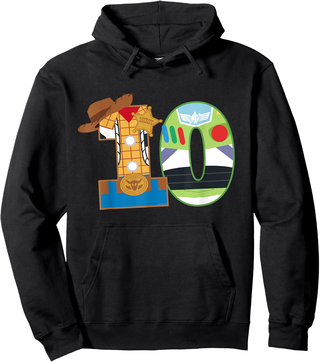 Disney and Pixar’s Toy Story Tenth Birthday 10 Years Old Hoodie - Hoodie | Black