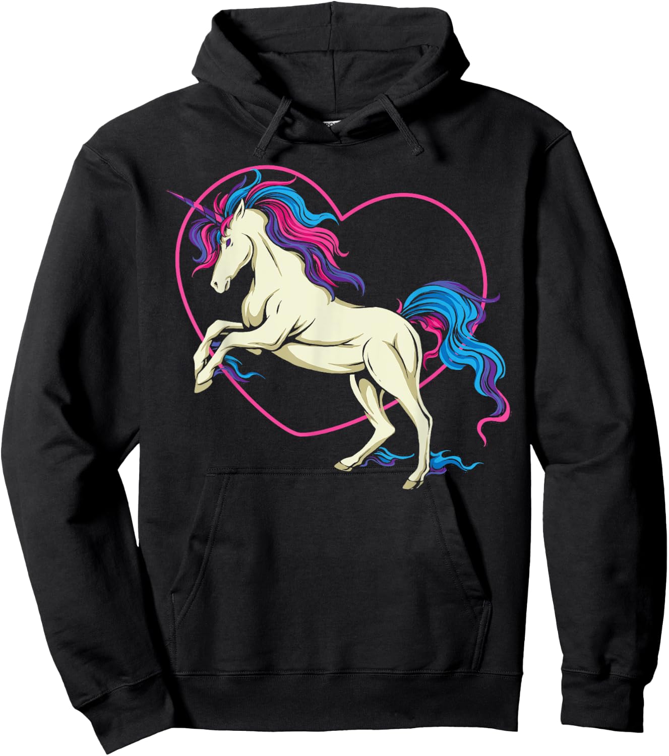 Bisexual Bi Pride Flag Unicorn Hoodie - Hoodie | Black