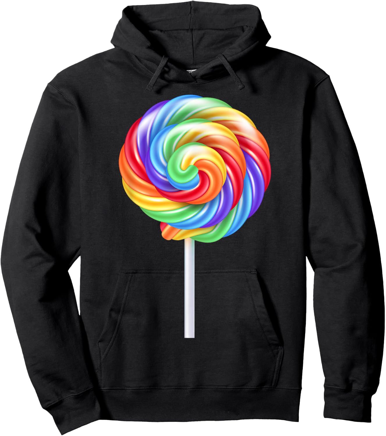 Lollipop Rainbow Sucker Candy Costume Halloween Hoodie - Hoodie | Black