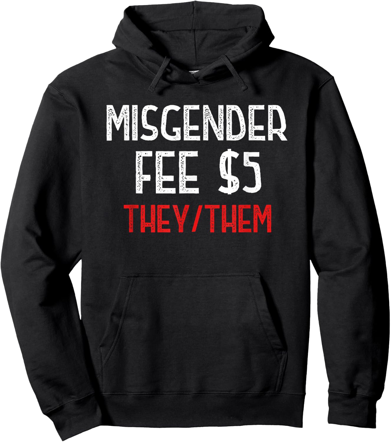 Funny Sarcastic Misgender Fee Nonbinary They/Them Pronouns Hoodie - Hoodie | Black