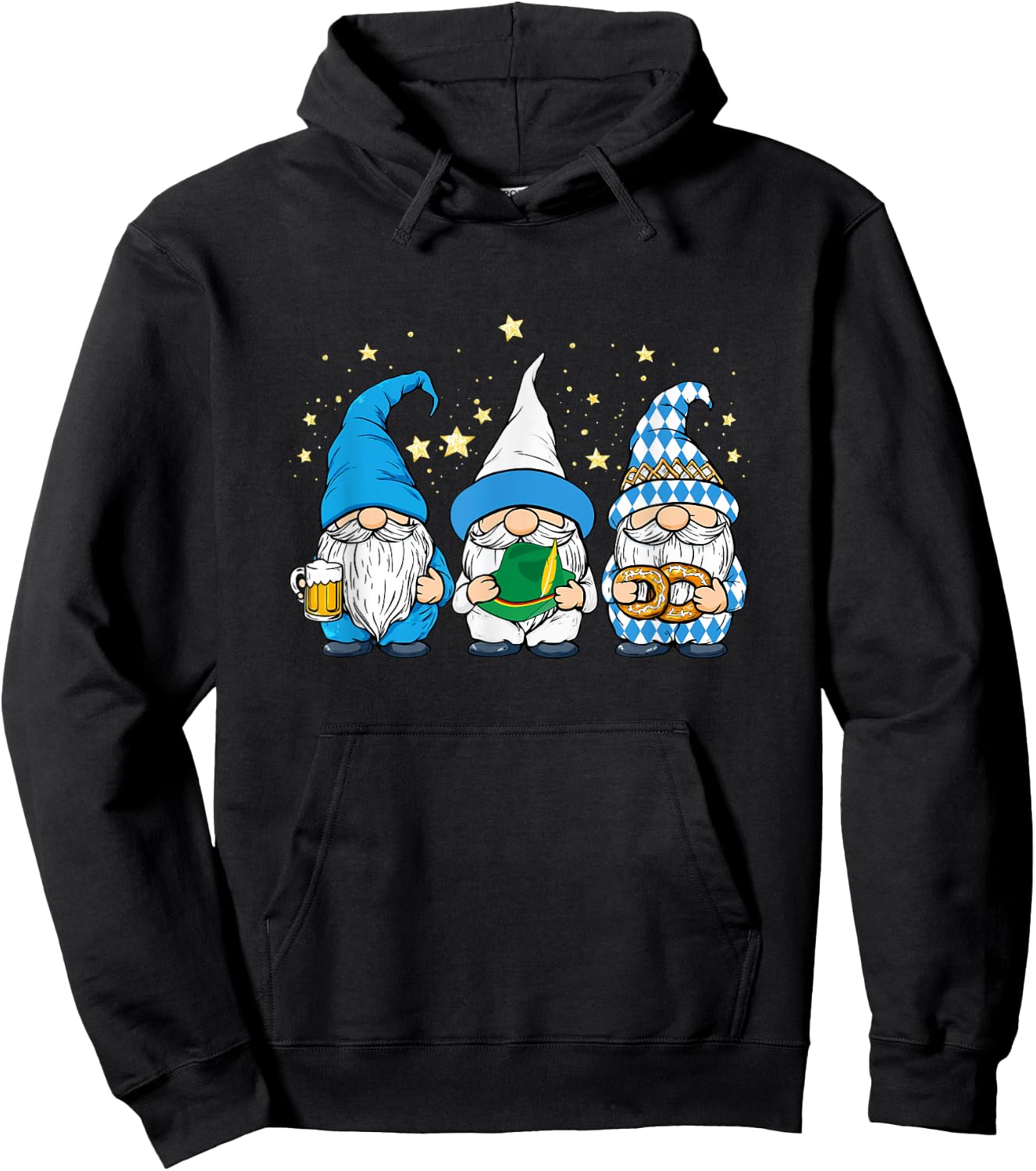 Bavarian Gnomes Octoberfest German Oktoberfest Men Women Hoodie - Hoodie | Black