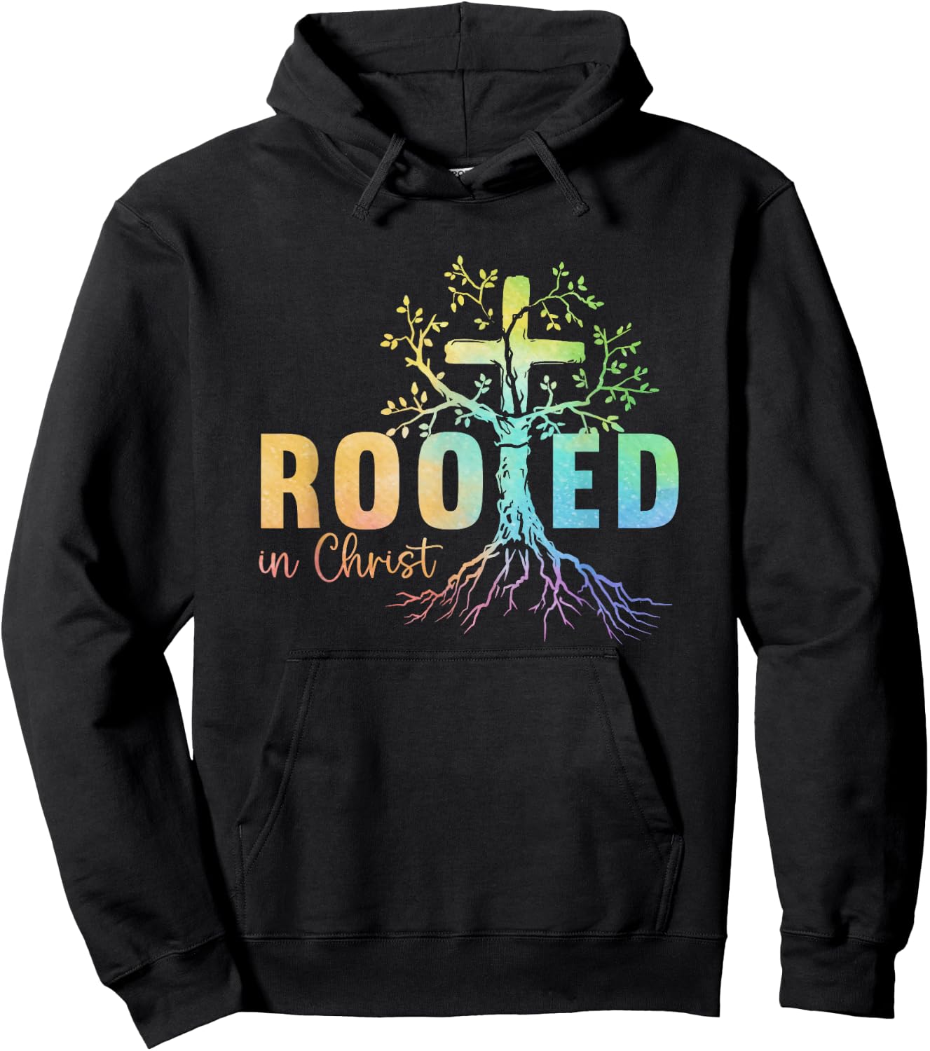 Faith Christian Jesus Lovers Men Women Rooted In Christ Hoodie - Hoodie | Black