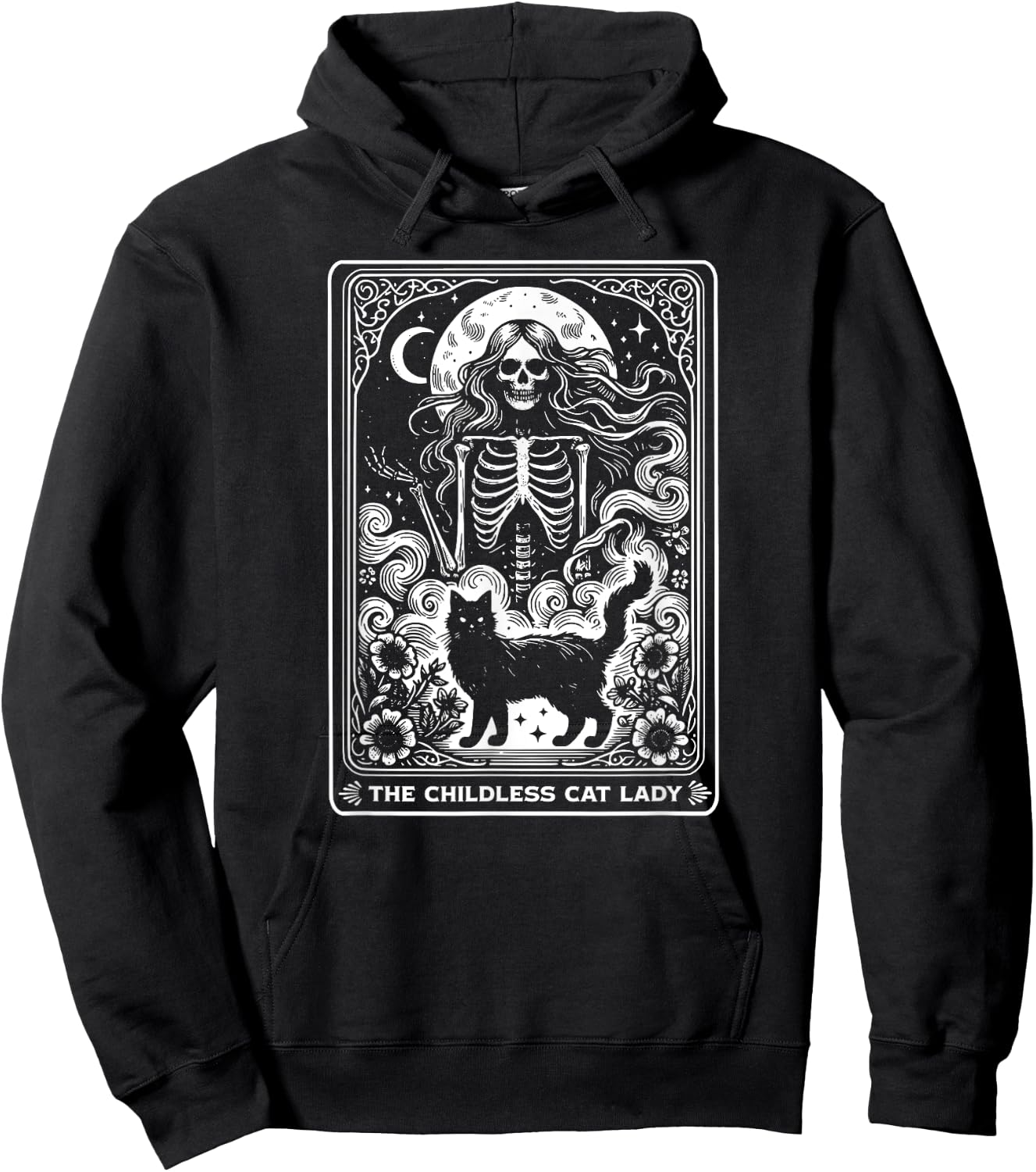 The Childless Cat Ladies Tarot Card Hoodie - Hoodie | Black