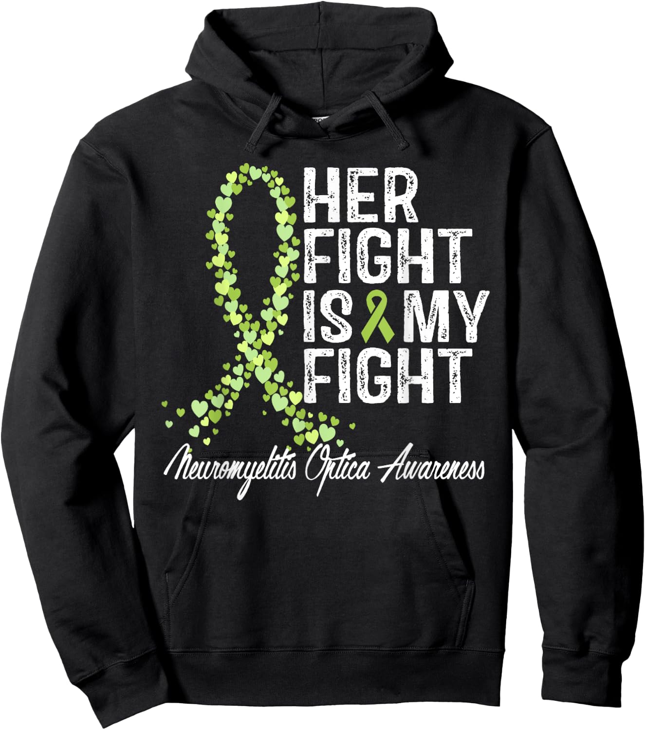 Neuromyelitis Optica Awareness Her Fight NMO Warrior Support Hoodie - Hoodie | Black