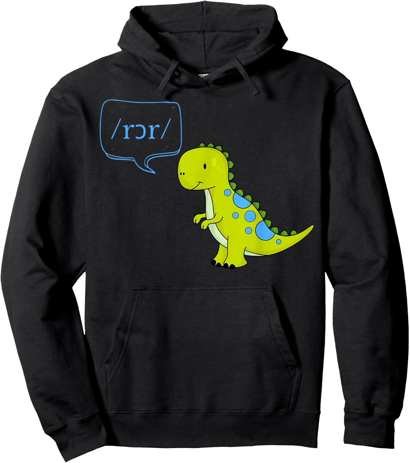 Cute Dinosaur SLP Phonetic CCC-SLP Early Intervention Hoodie - Hoodie | Black
