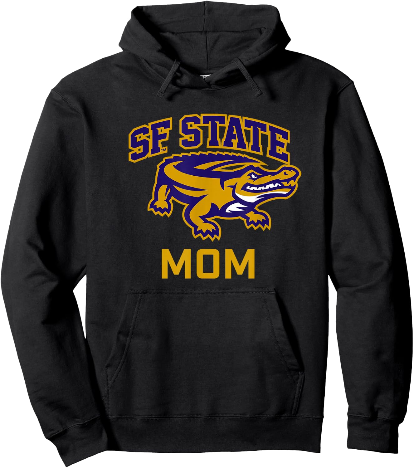 San Francisco State SFSU Gators Arched Mom Hoodie - Hoodie | Black