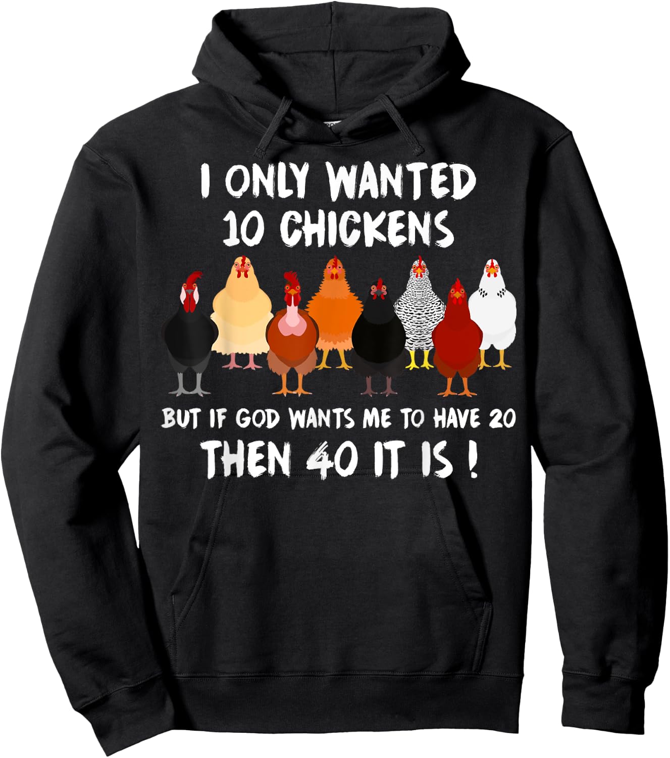 Funny Chicken Gifts Women Poultry Chickens Farmer Hoodie - Hoodie | Black