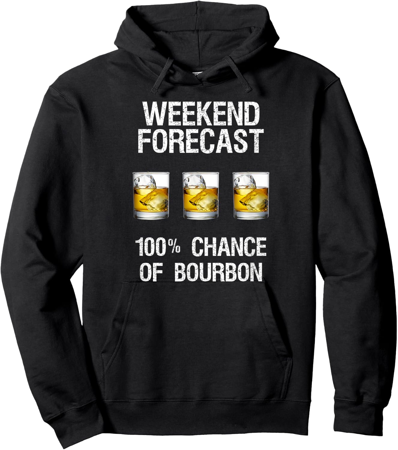 Bourbon Gift - Funny Bourbon Forecast Hoodie - Hoodie | Black