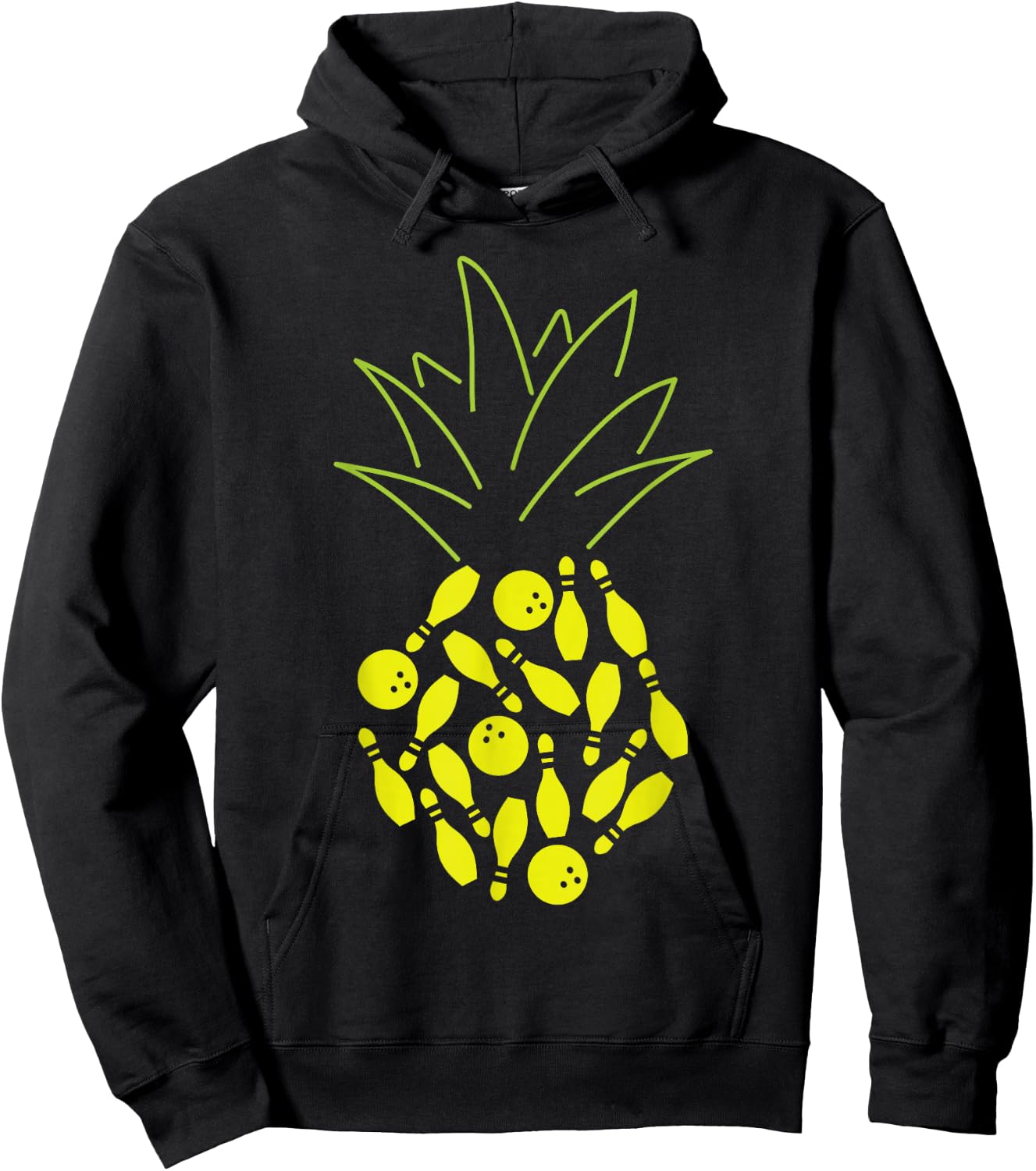 Funny Bowling Pineapple Hoodie - Hoodie | Black