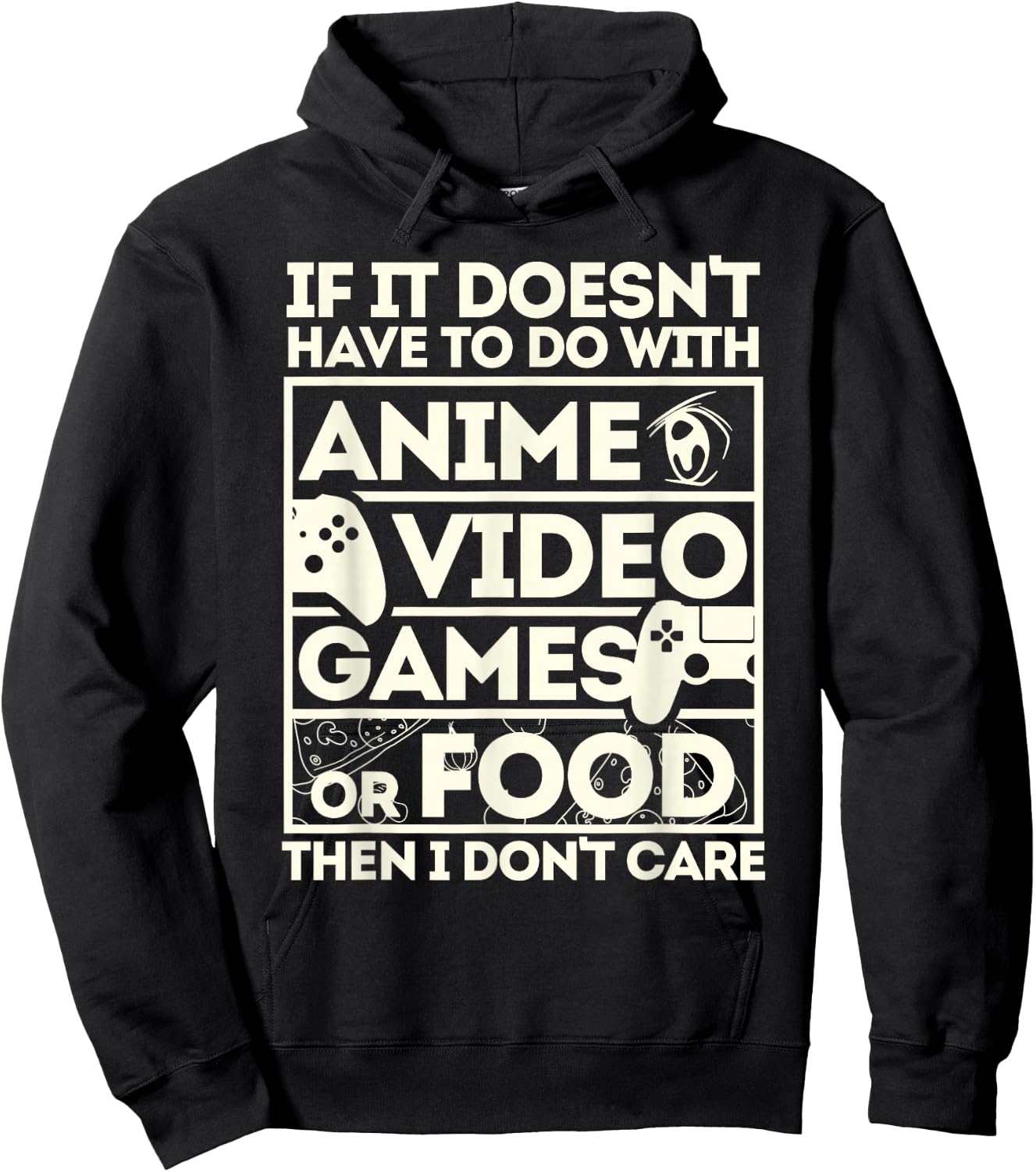 When It's Not About Anime, Video Games or Food Hoodie - Hoodie | Black